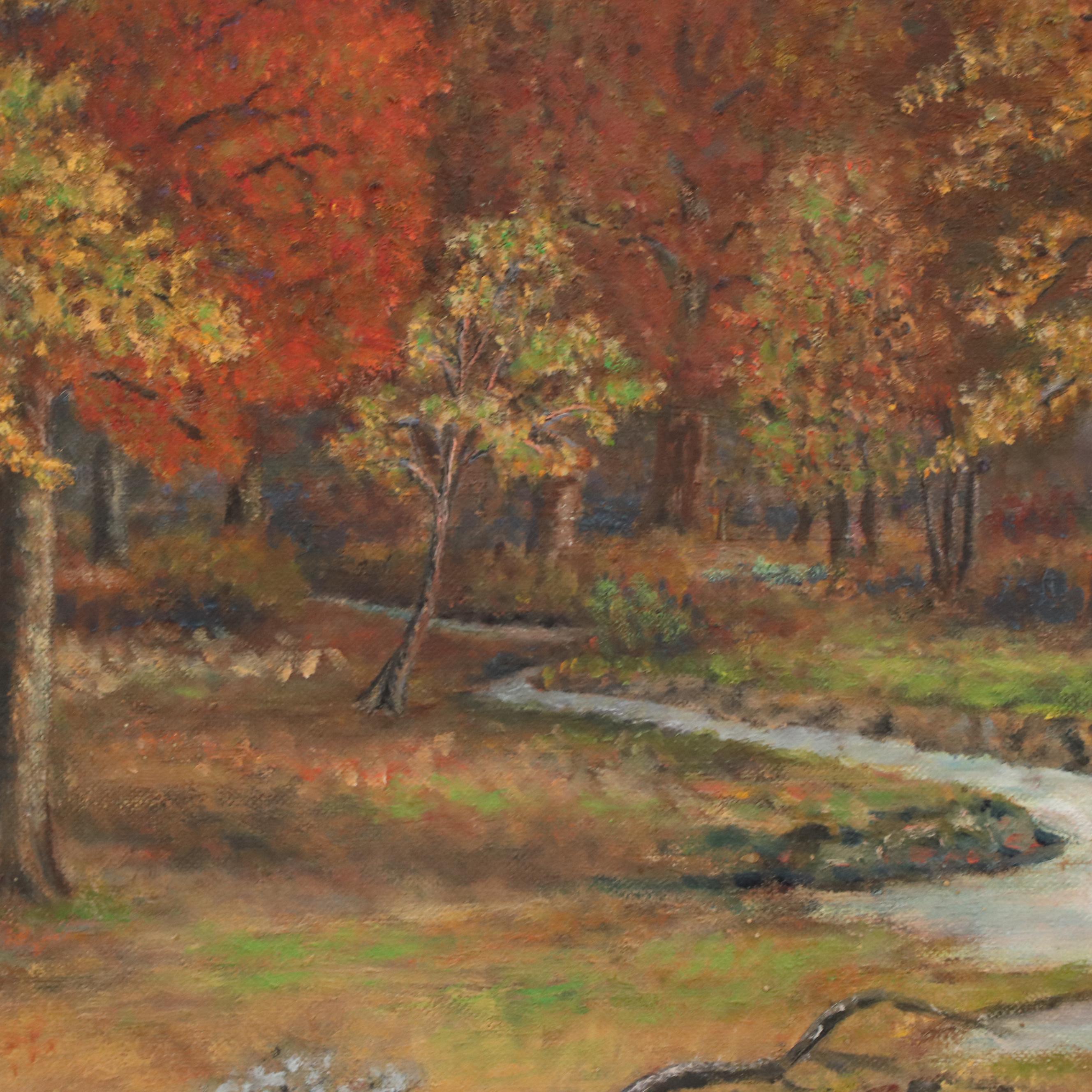Julia H. Cunningham Oil Painting "Autumn Phantasy," 1958