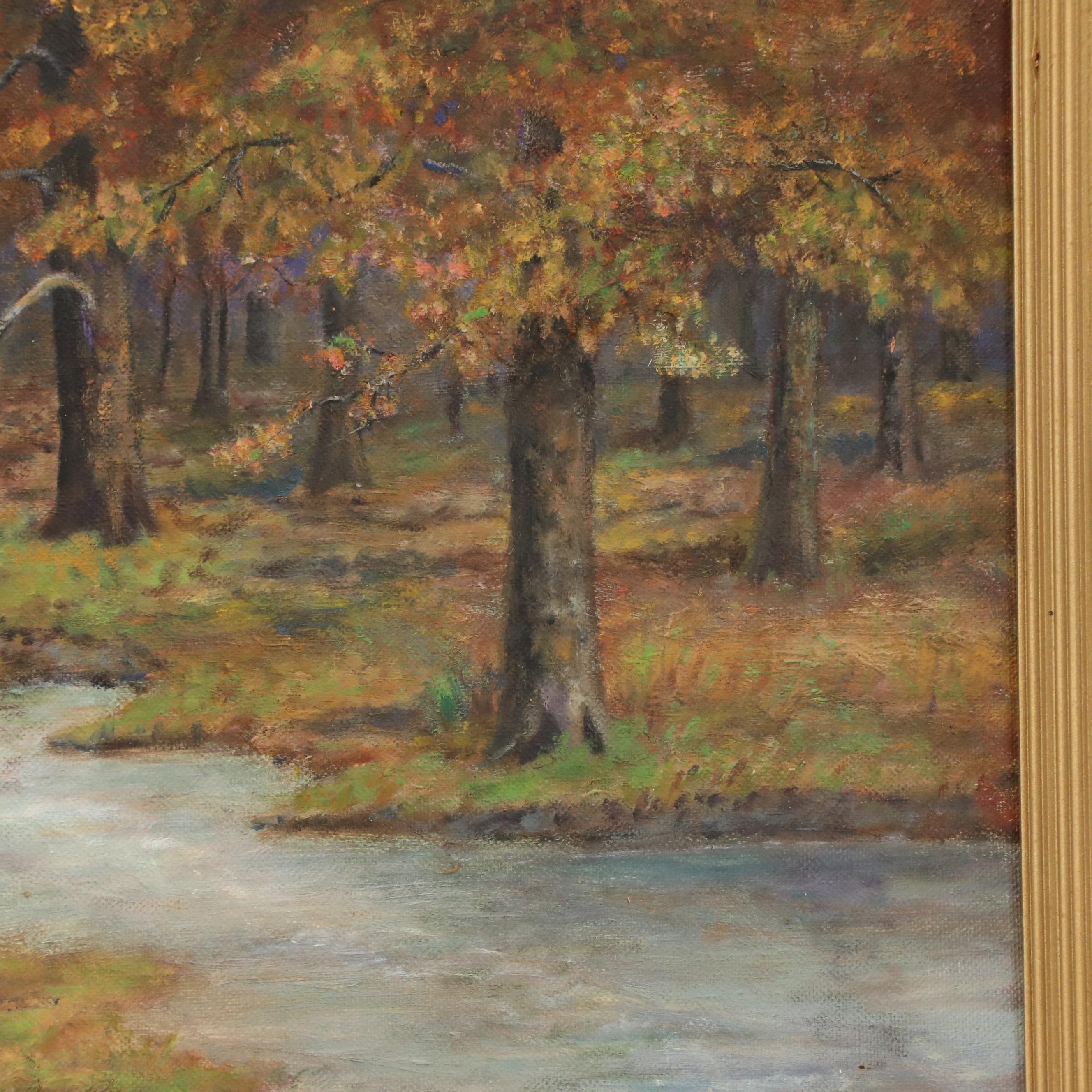 Julia H. Cunningham Oil Painting "Autumn Phantasy," 1958