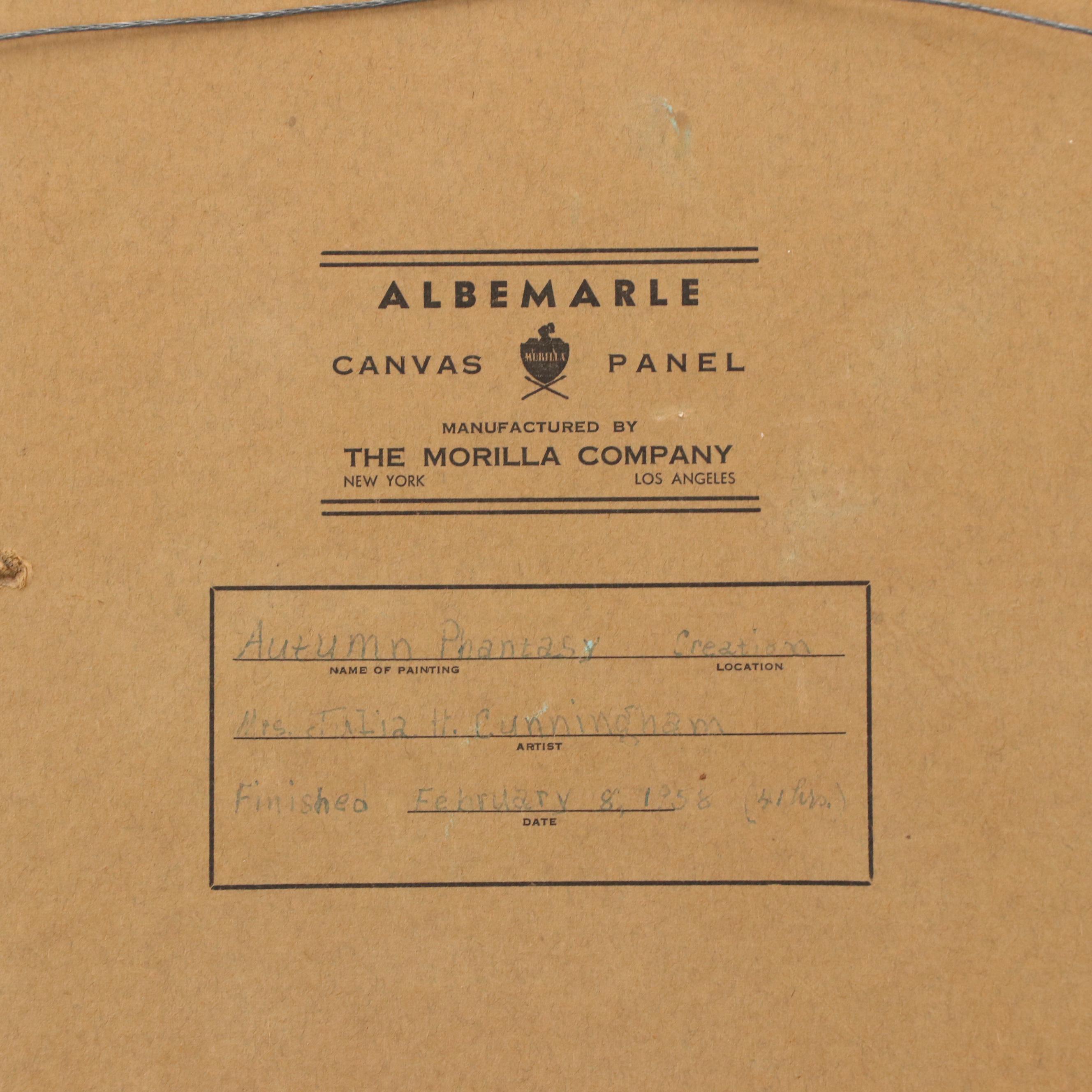 Julia H. Cunningham Oil Painting "Autumn Phantasy," 1958