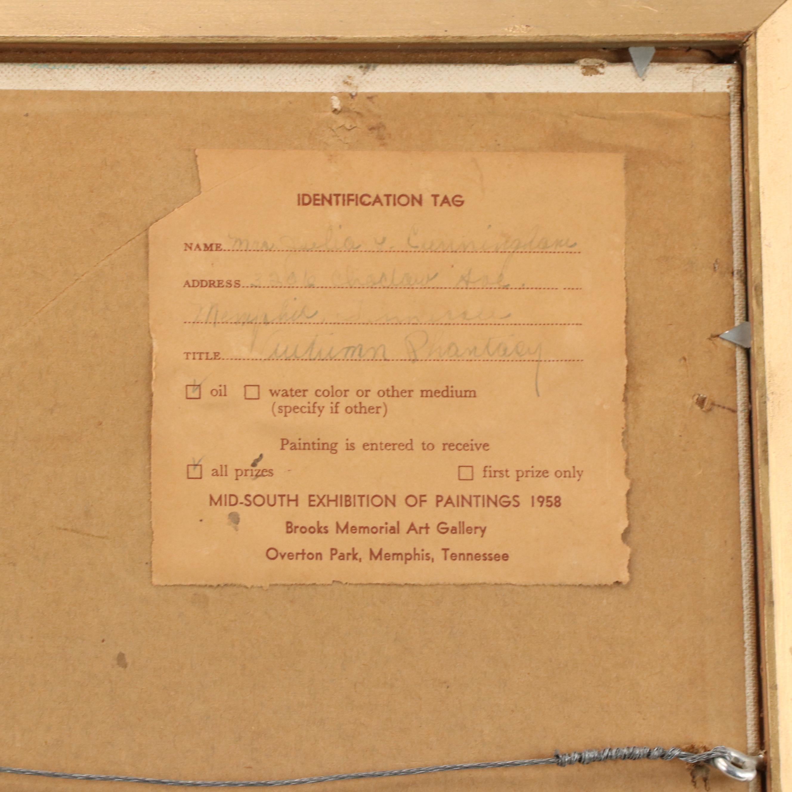 Julia H. Cunningham Oil Painting "Autumn Phantasy," 1958