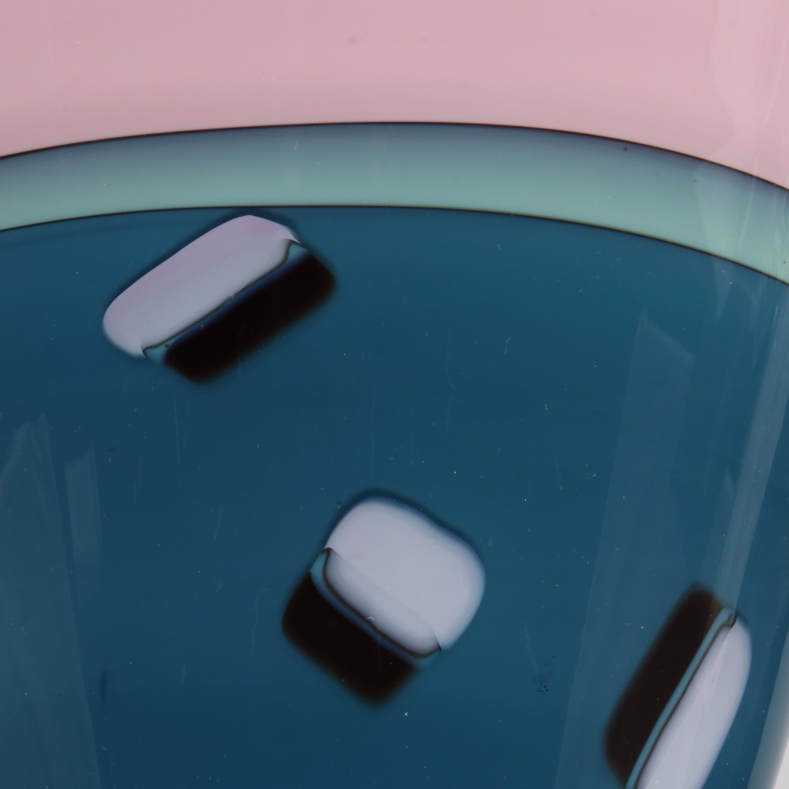 Katherine and William Bernstein Attributed Studio Art Glass Vase, 1987