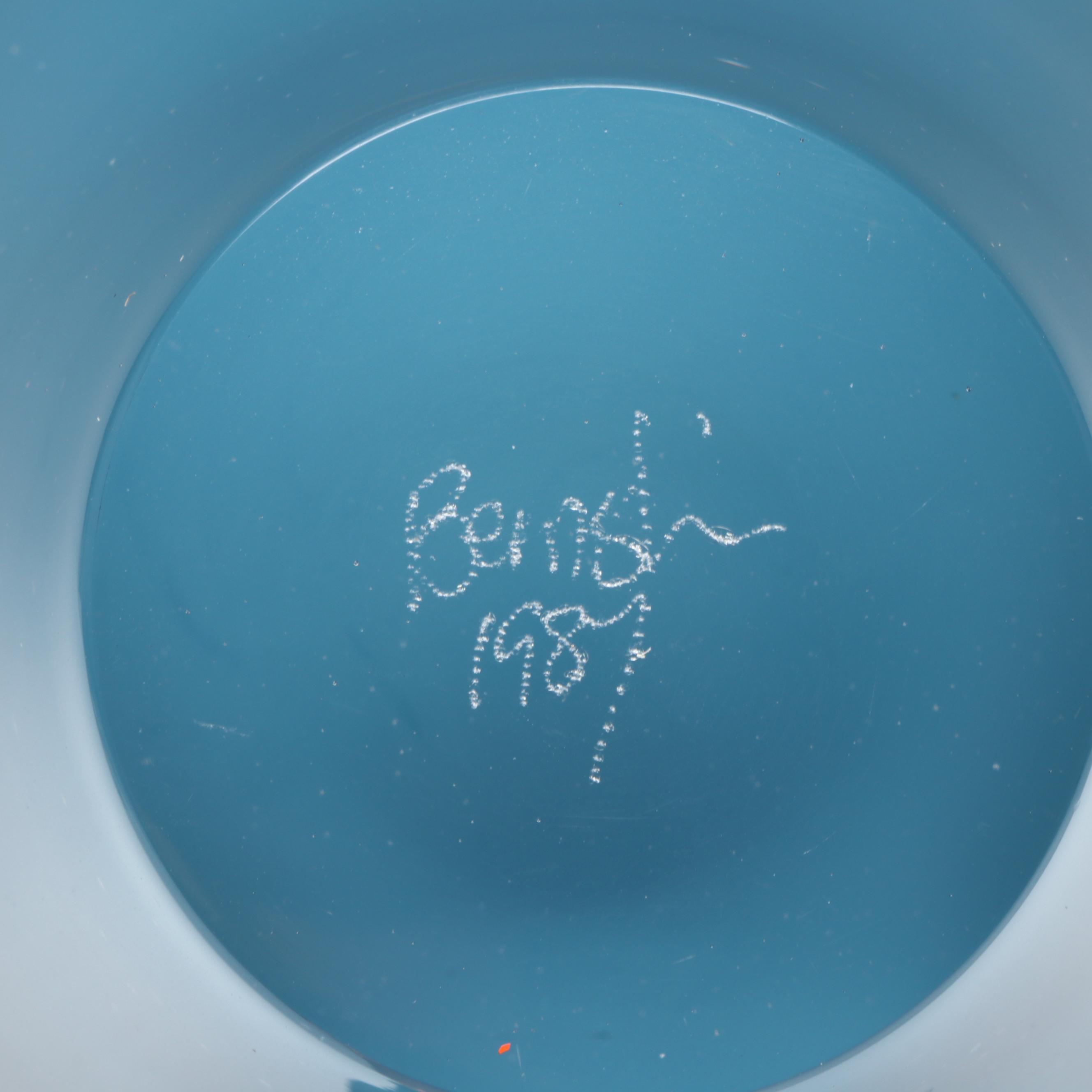 Katherine and William Bernstein Attributed Studio Art Glass Vase, 1987