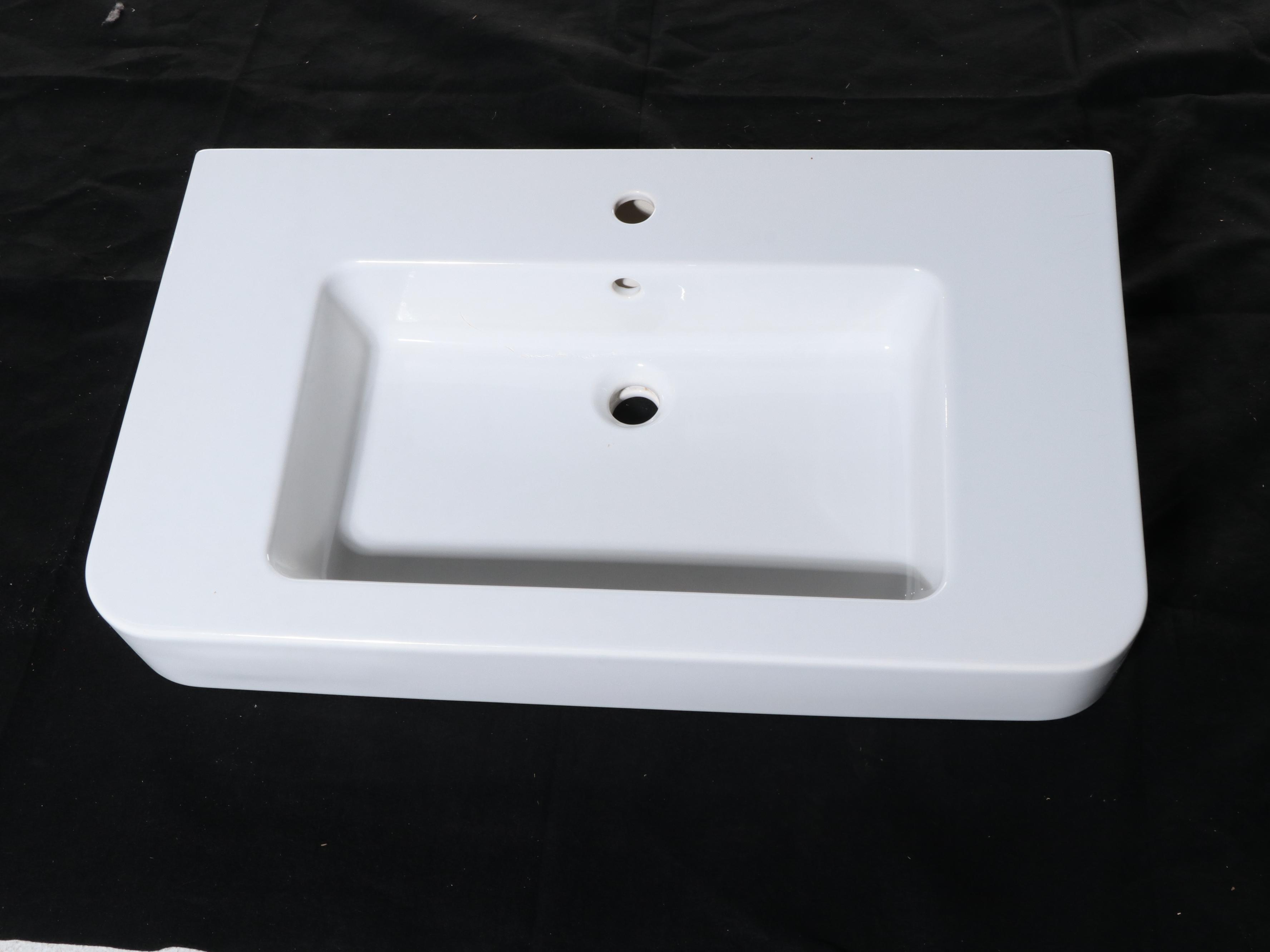 Porcelain Wall-Mount Sink, Contemporary