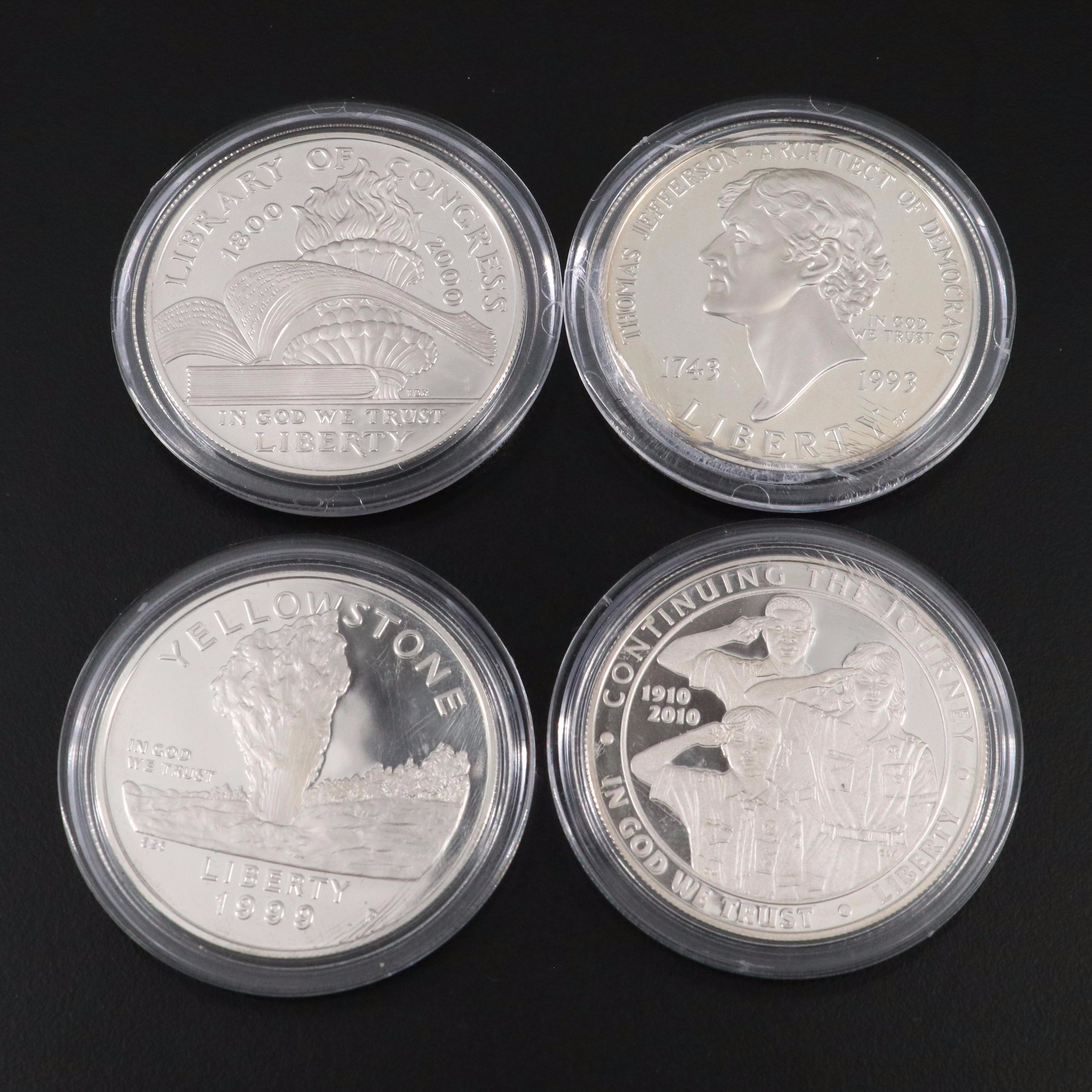 Collection of 25 Different U.S Modern Commemorative Proof Silver Dollars