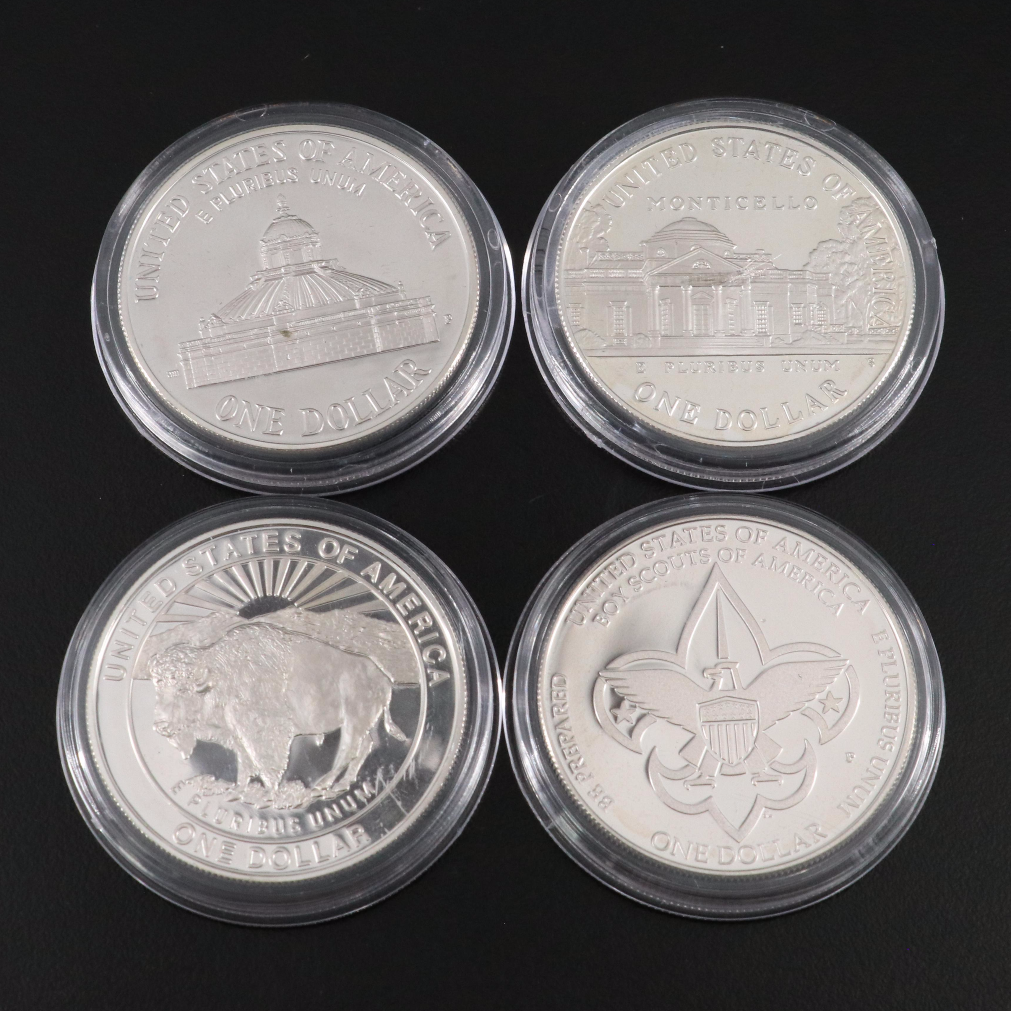 Collection of 25 Different U.S Modern Commemorative Proof Silver Dollars