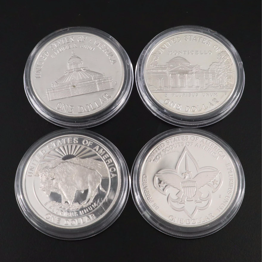 Collection of 25 Different U.S Modern Commemorative Proof Silver ...