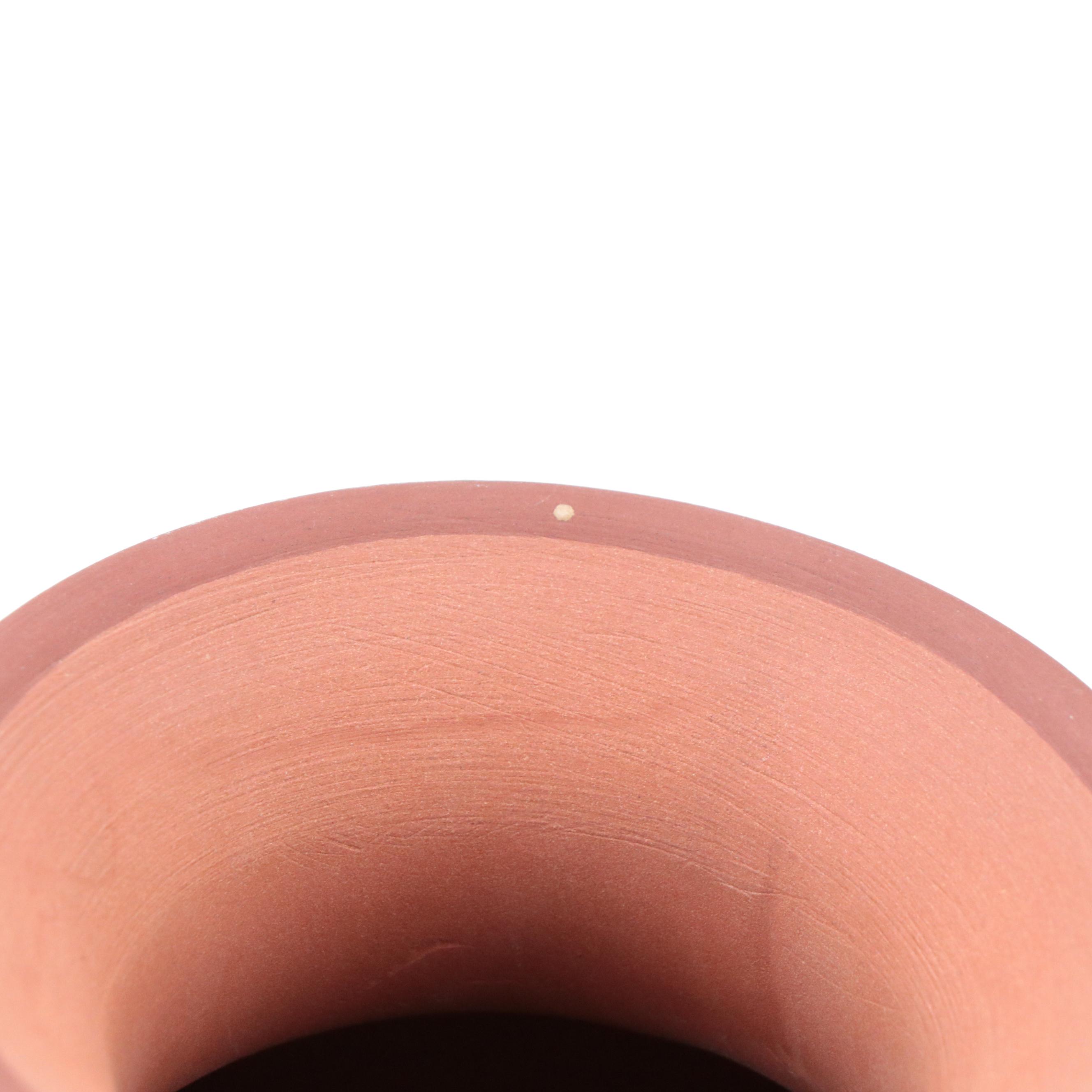 Clarice Eskeets Navajo Diné Earthenware Vase with Tewa Hummingbird Kachina Doll