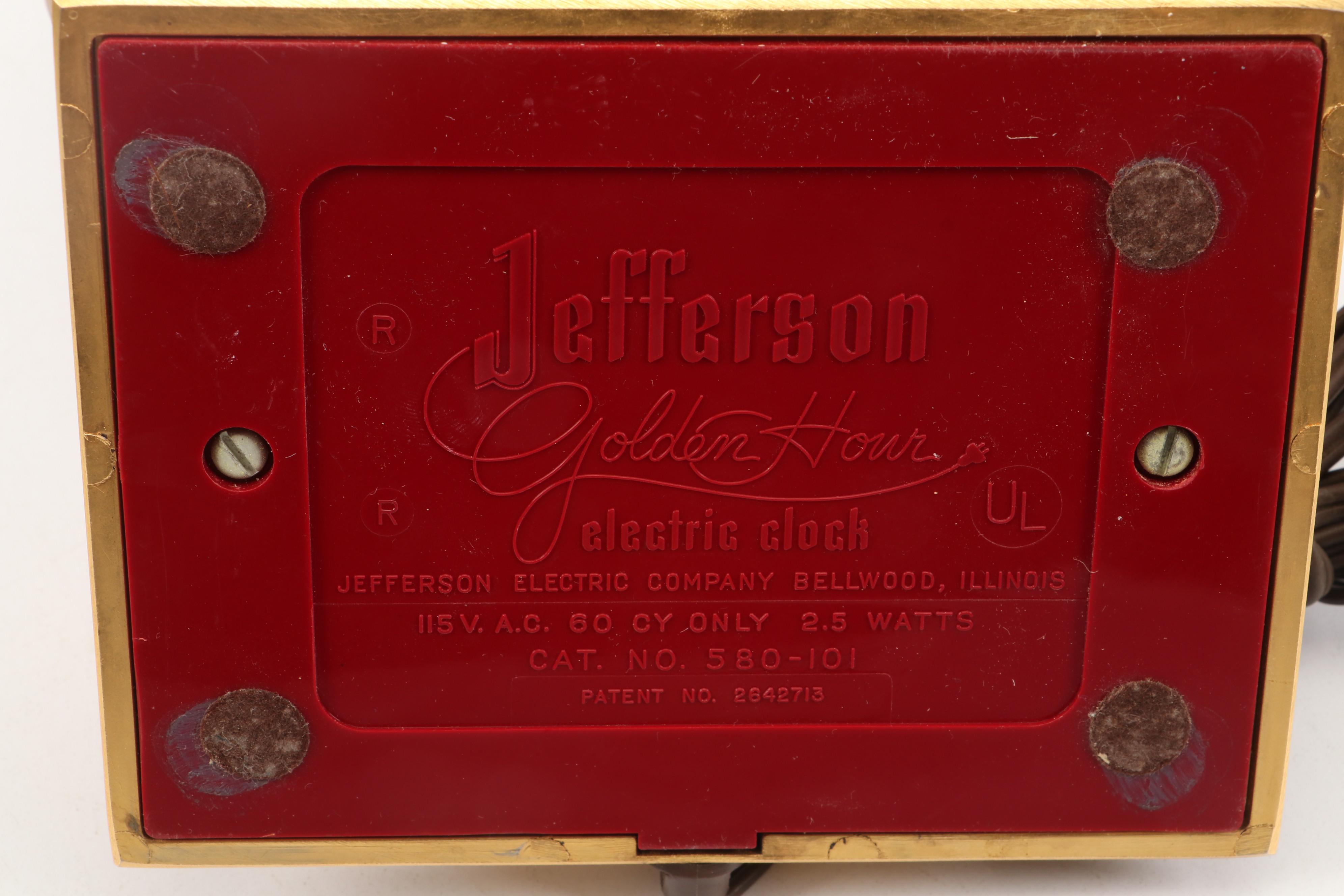 Jefferson "Golden Hour" Electric Clock