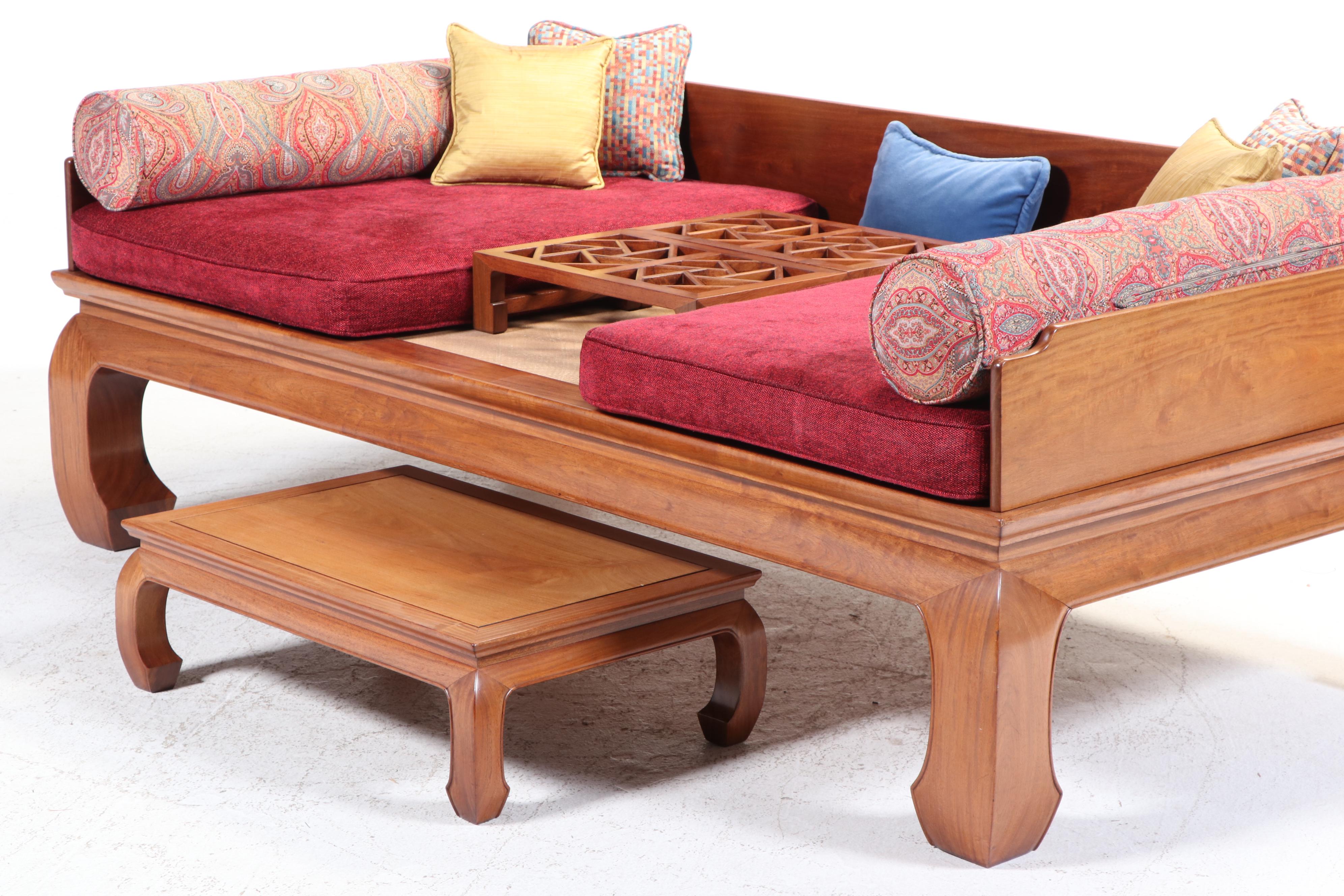 Chinese Ming Style Wood Daybed Set