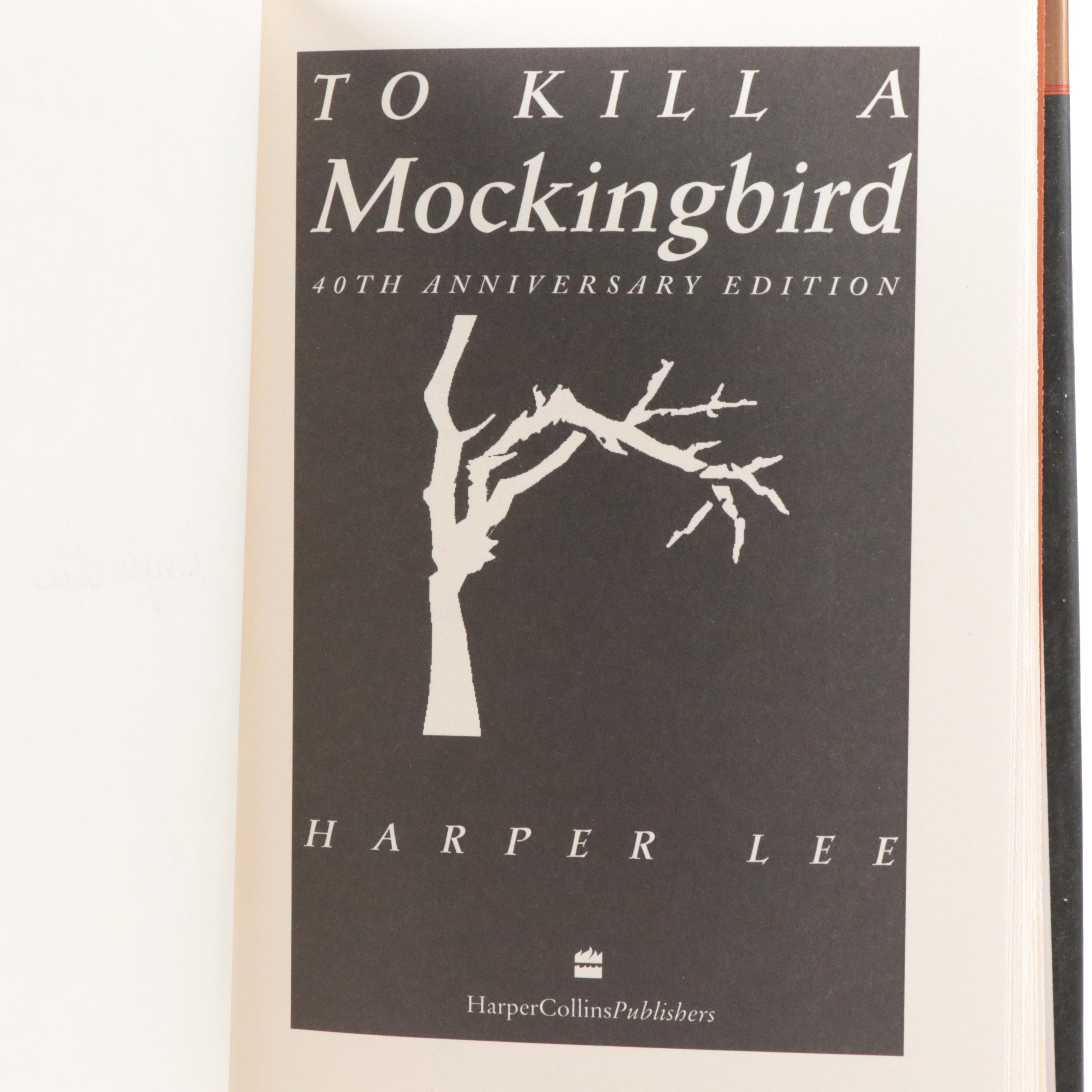 Signed 40th Anniversary Edition "To Kill a Mockingbird" by Harper Lee, 1999