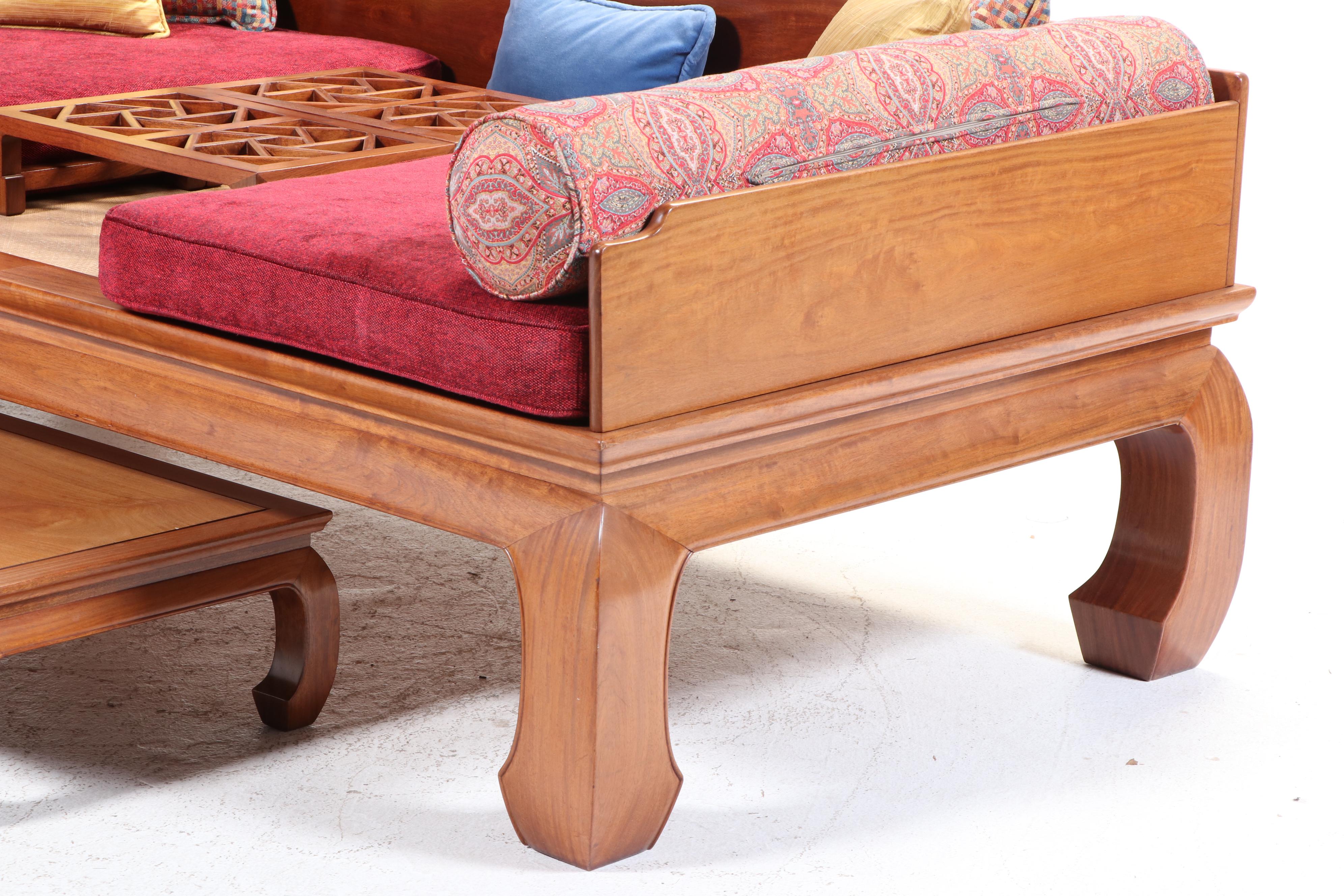 Chinese Ming Style Wood Daybed Set