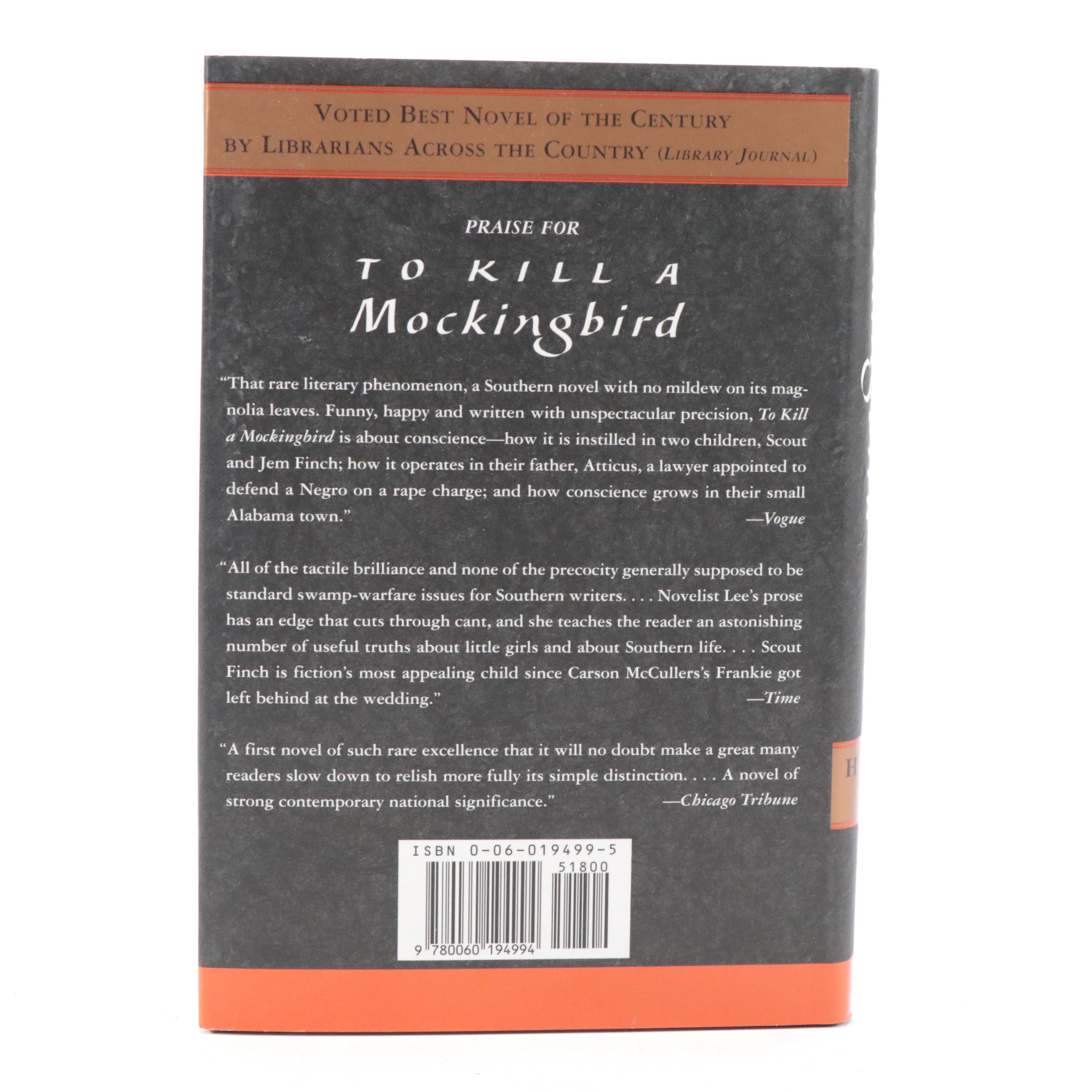 Signed 40th Anniversary Edition "To Kill a Mockingbird" by Harper Lee, 1999