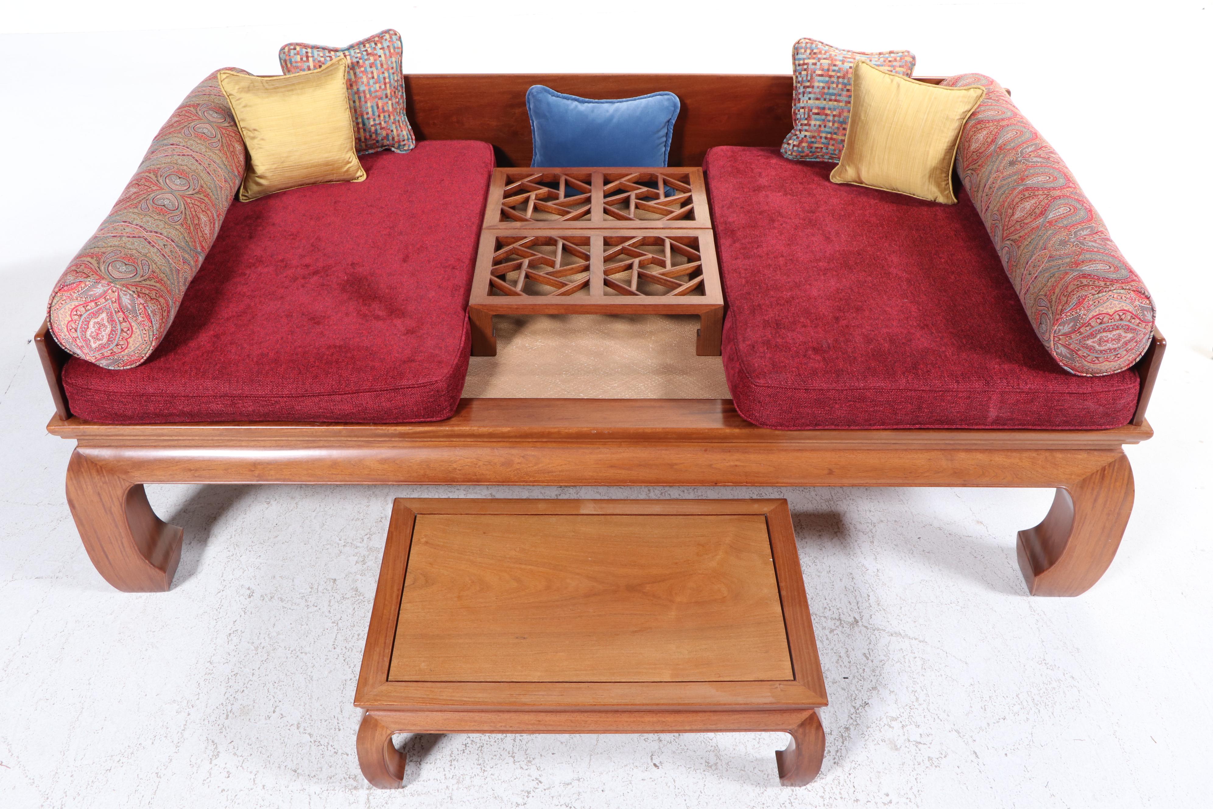 Chinese Ming Style Wood Daybed Set