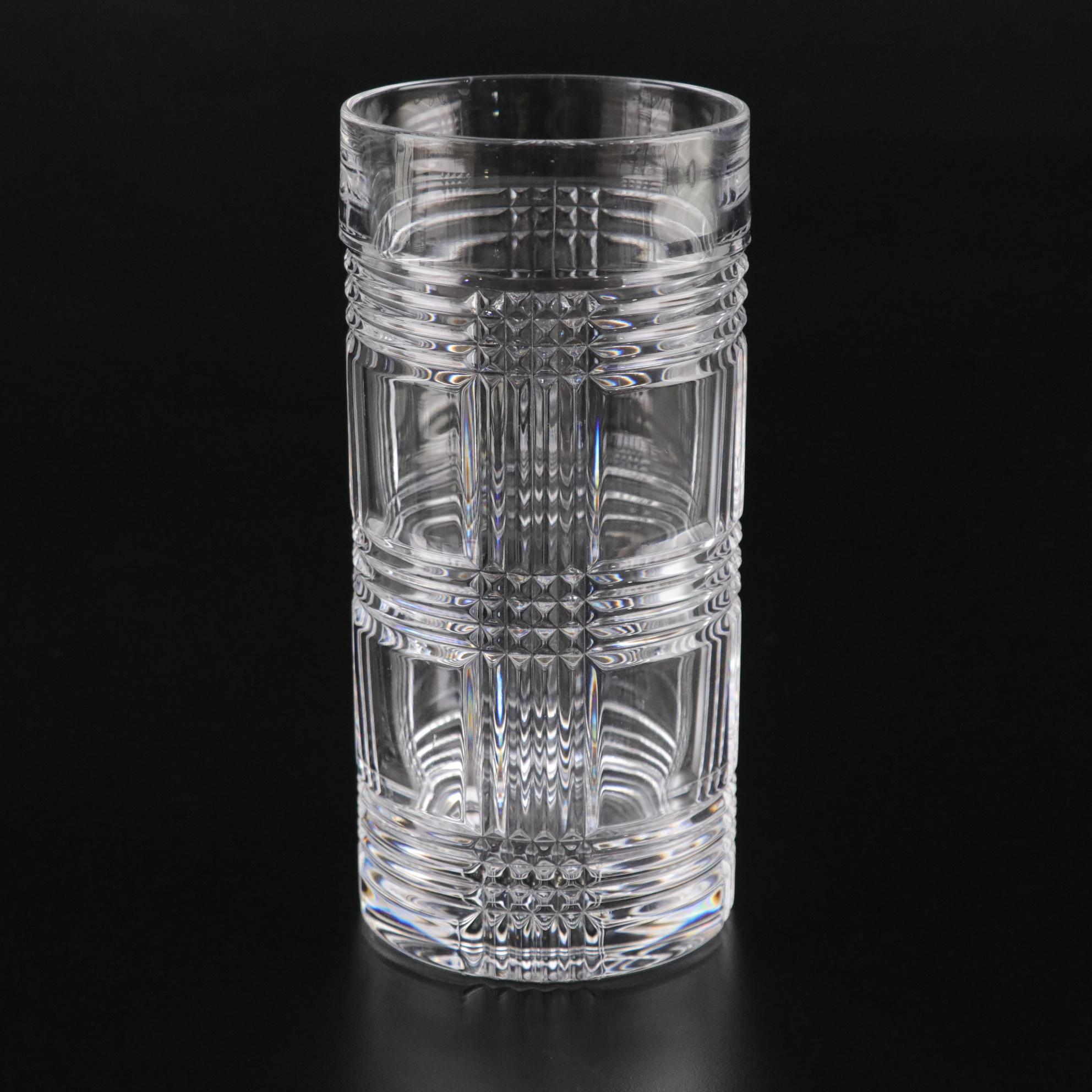 Six Ralph Lauren "Glen Plaid" Highball Glasses