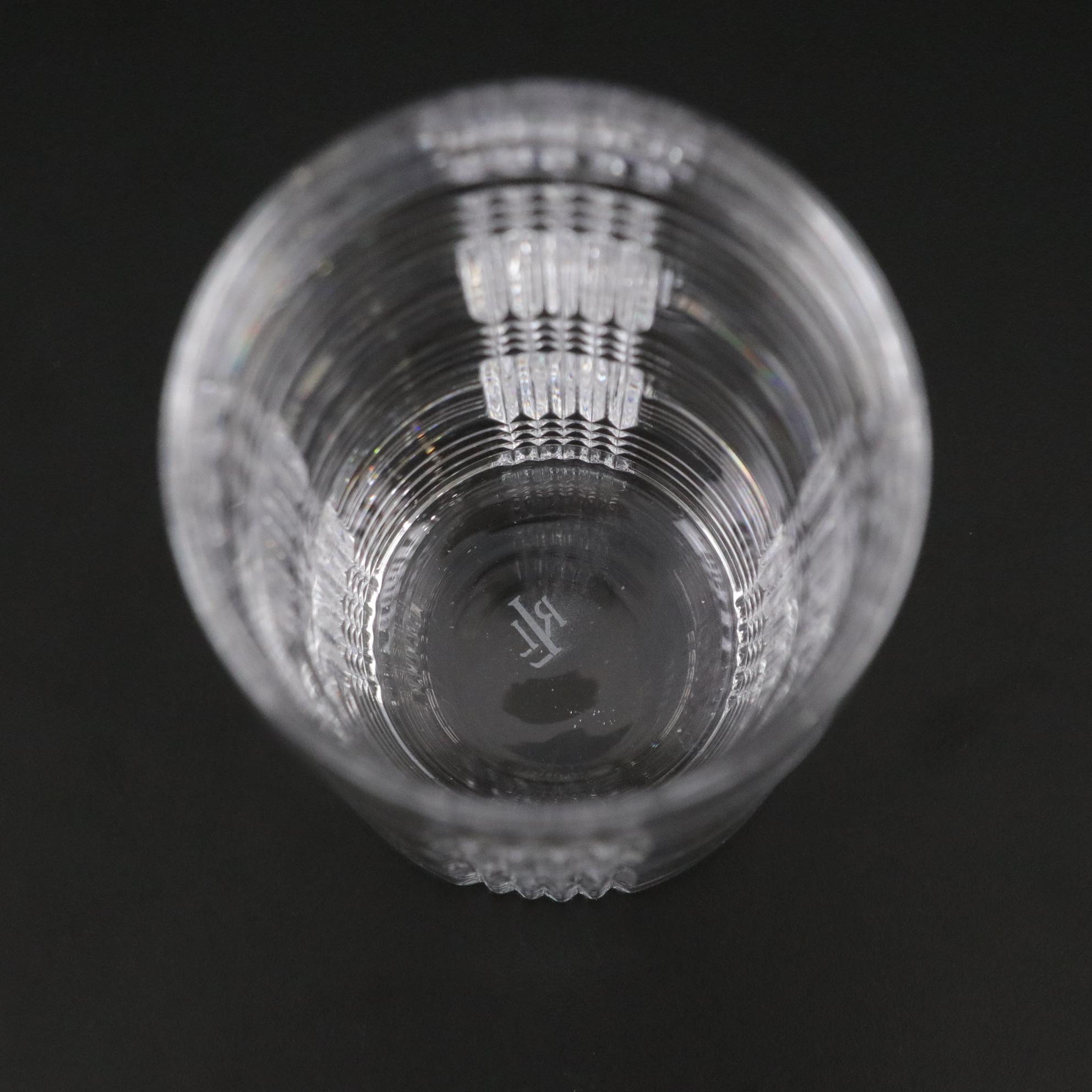 Six Ralph Lauren "Glen Plaid" Highball Glasses