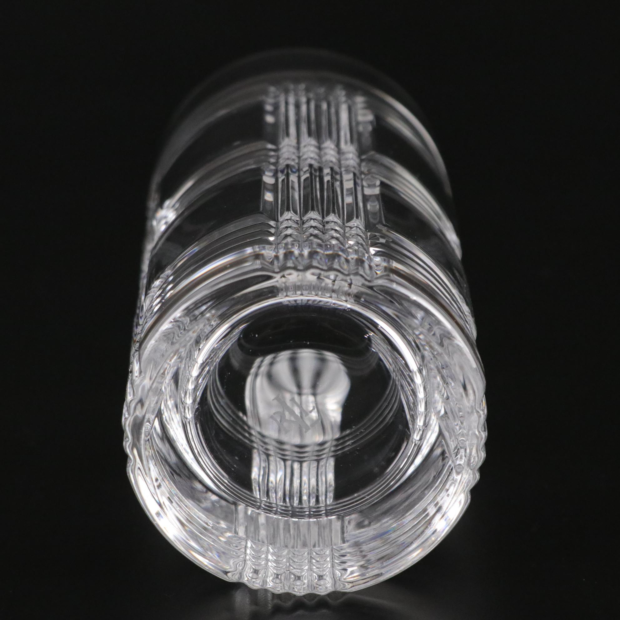 Six Ralph Lauren "Glen Plaid" Highball Glasses