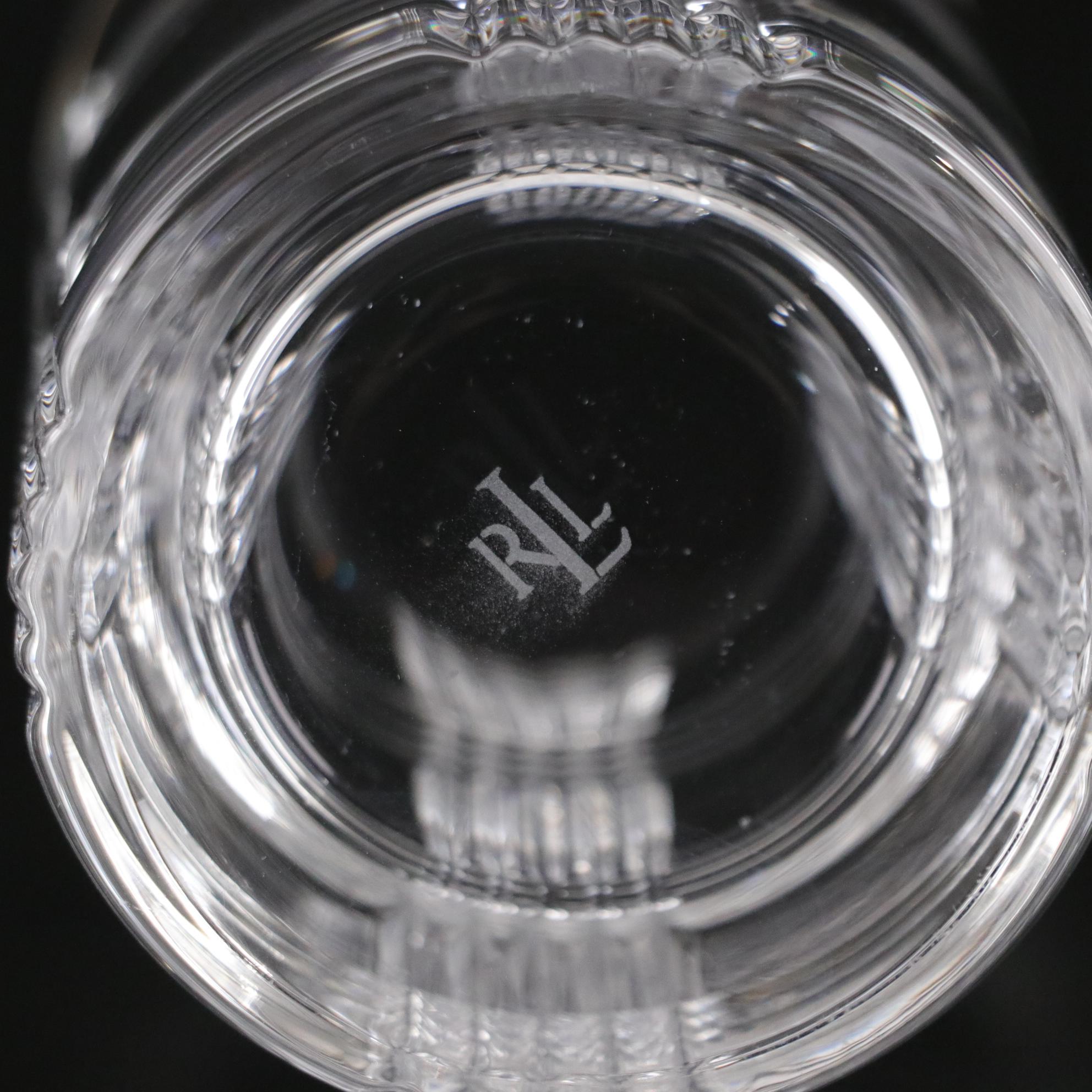 Six Ralph Lauren "Glen Plaid" Highball Glasses