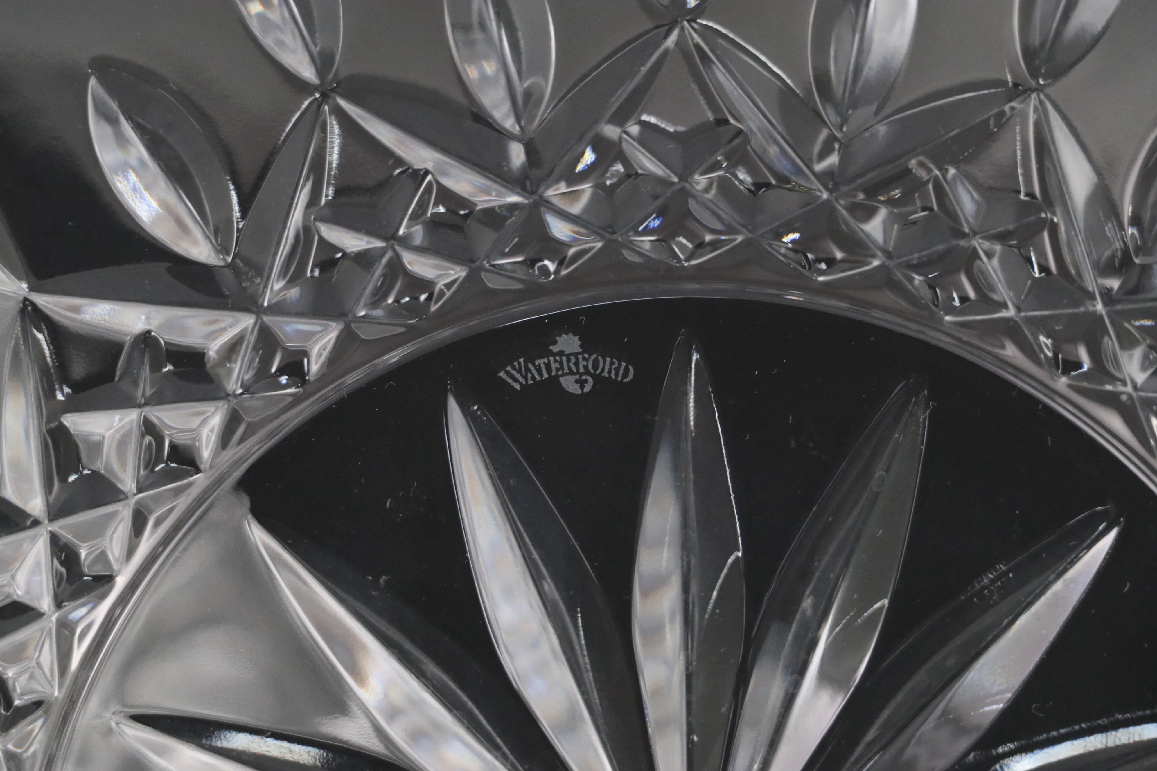 Waterford Crystal "Lismore" Square Plates with Shakers & More Table Accessories