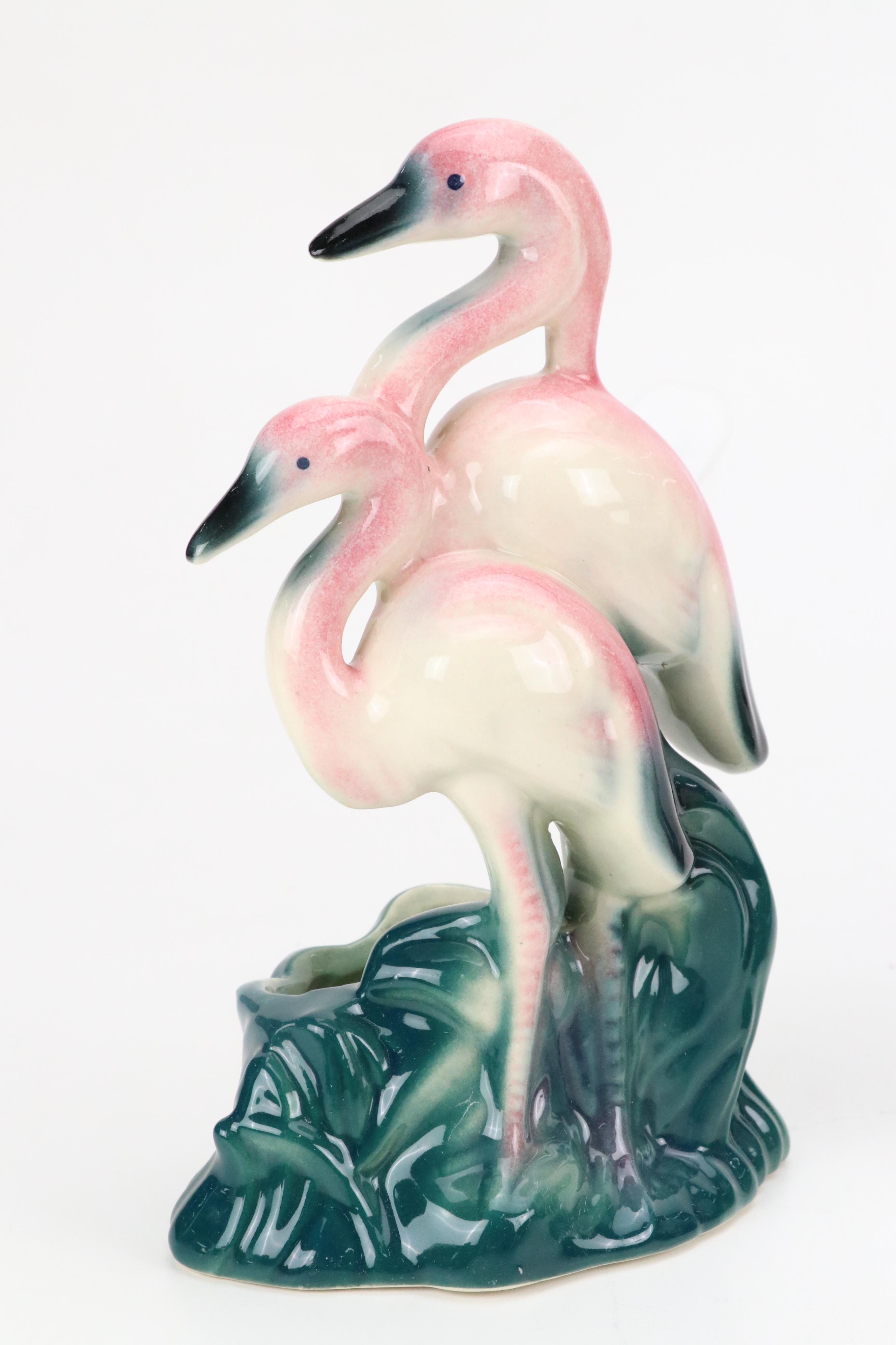 Pink Flamingo Ceramic Planters