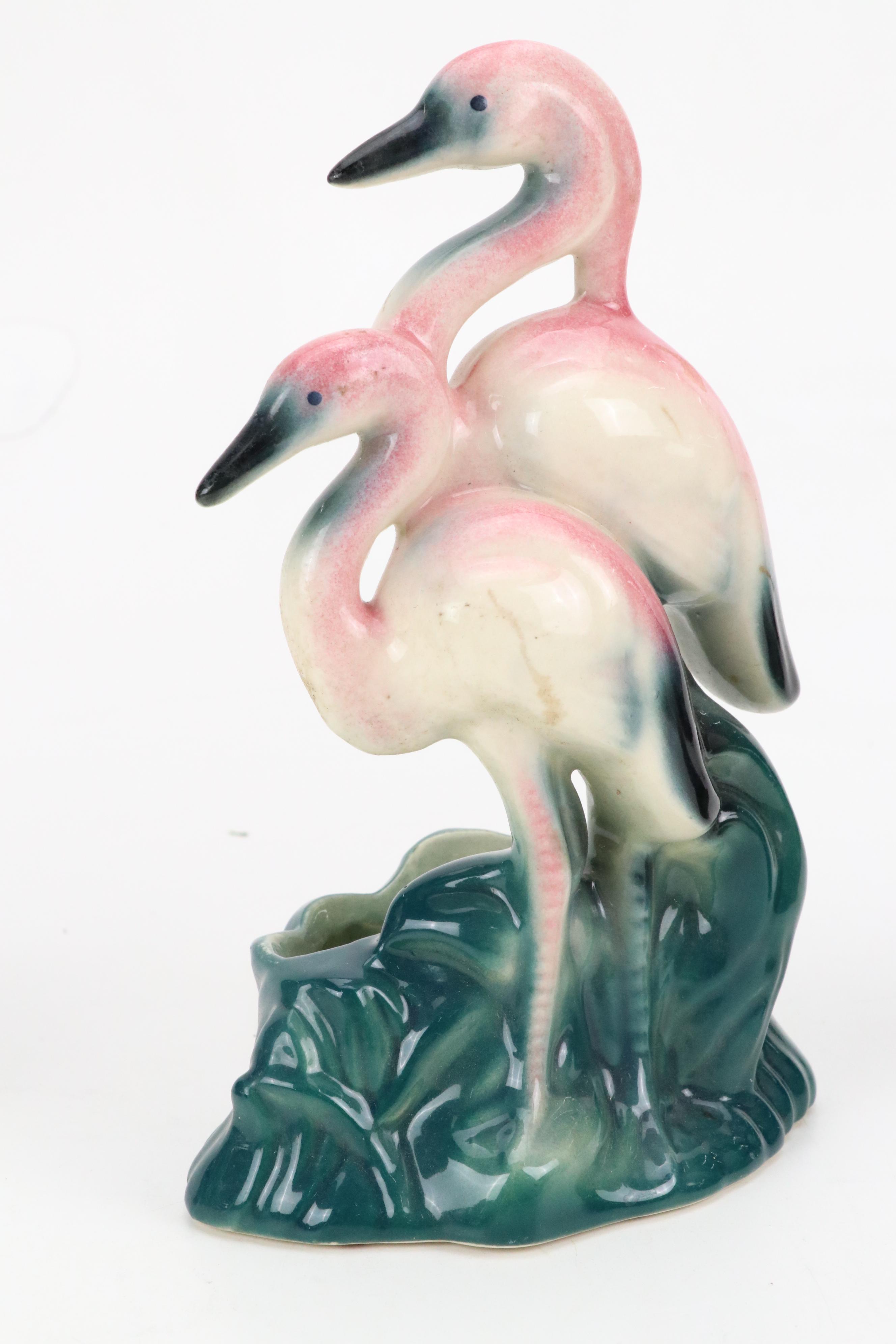 Pink Flamingo Ceramic Planters