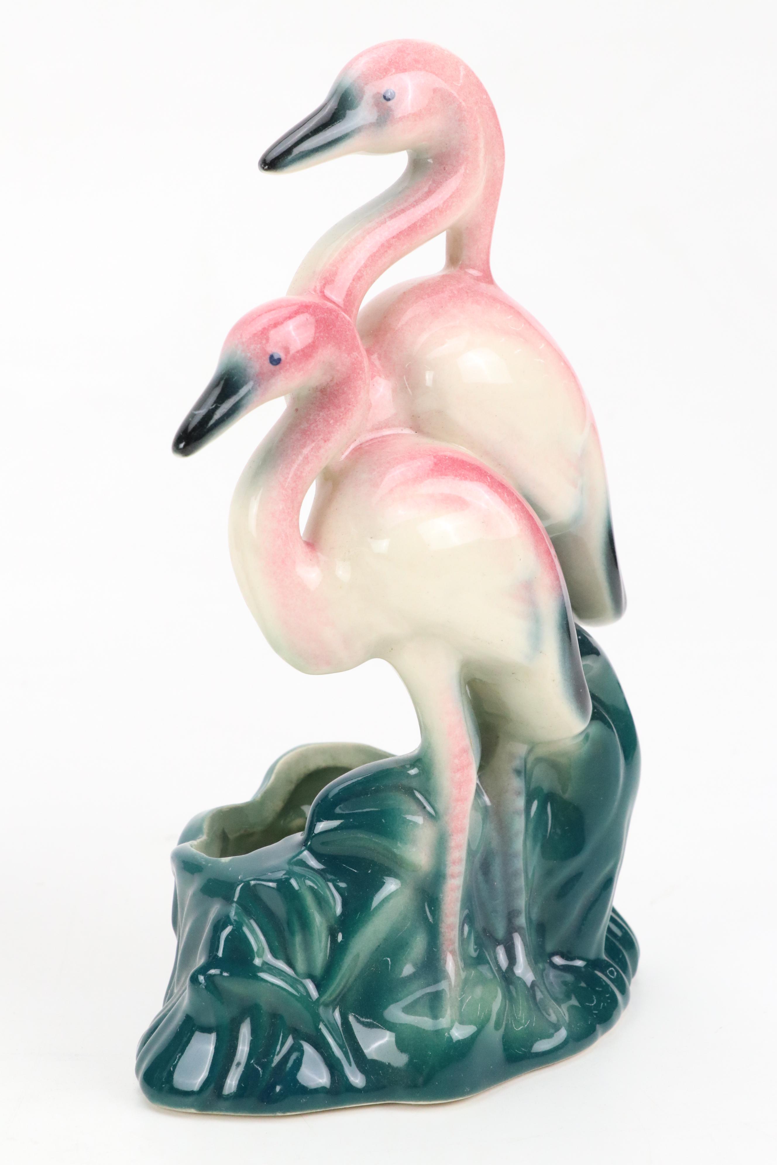 Pink Flamingo Ceramic Planters