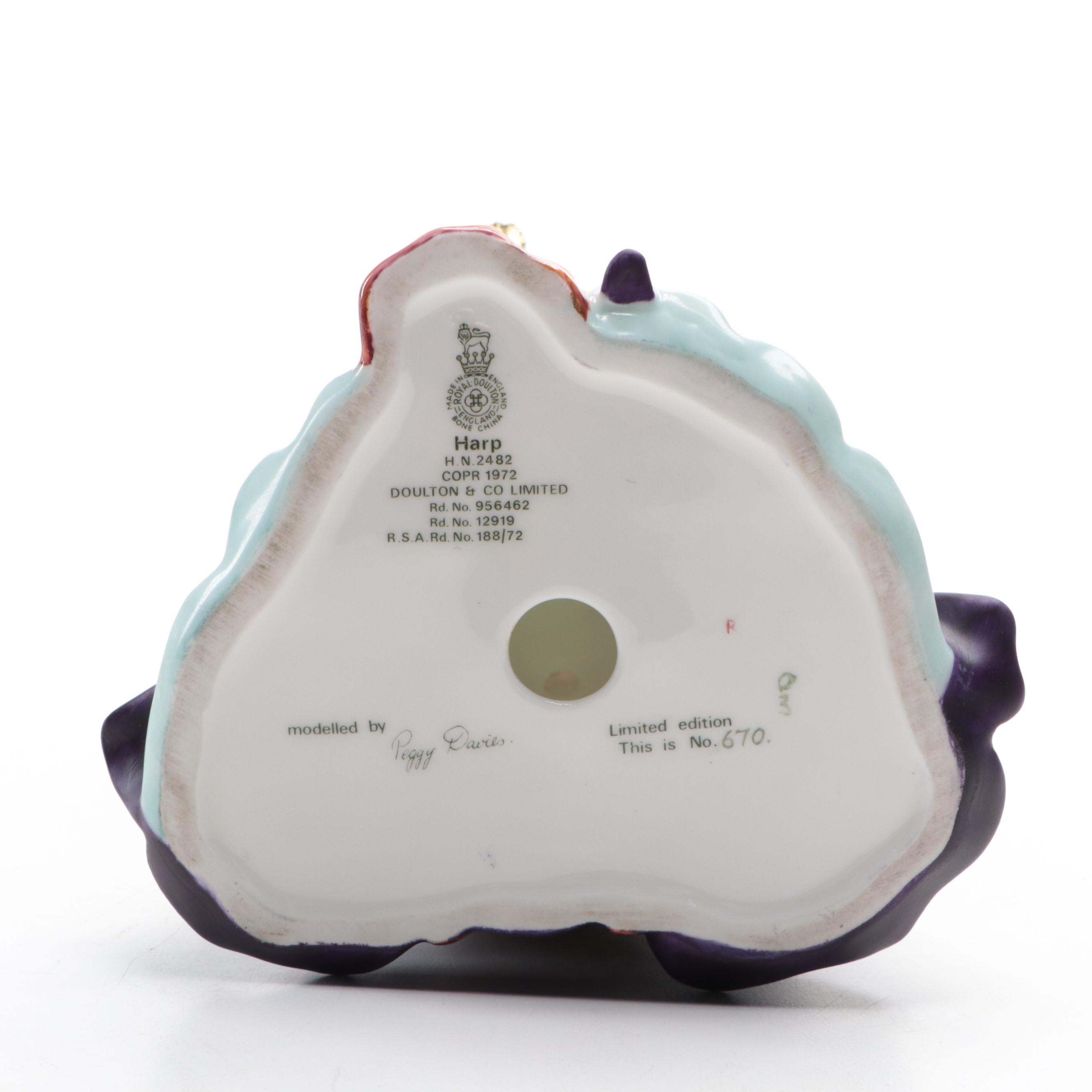 Peggy Davies for Royal Doulton Bone China "Harp" Limited Edition Figurine, 1972