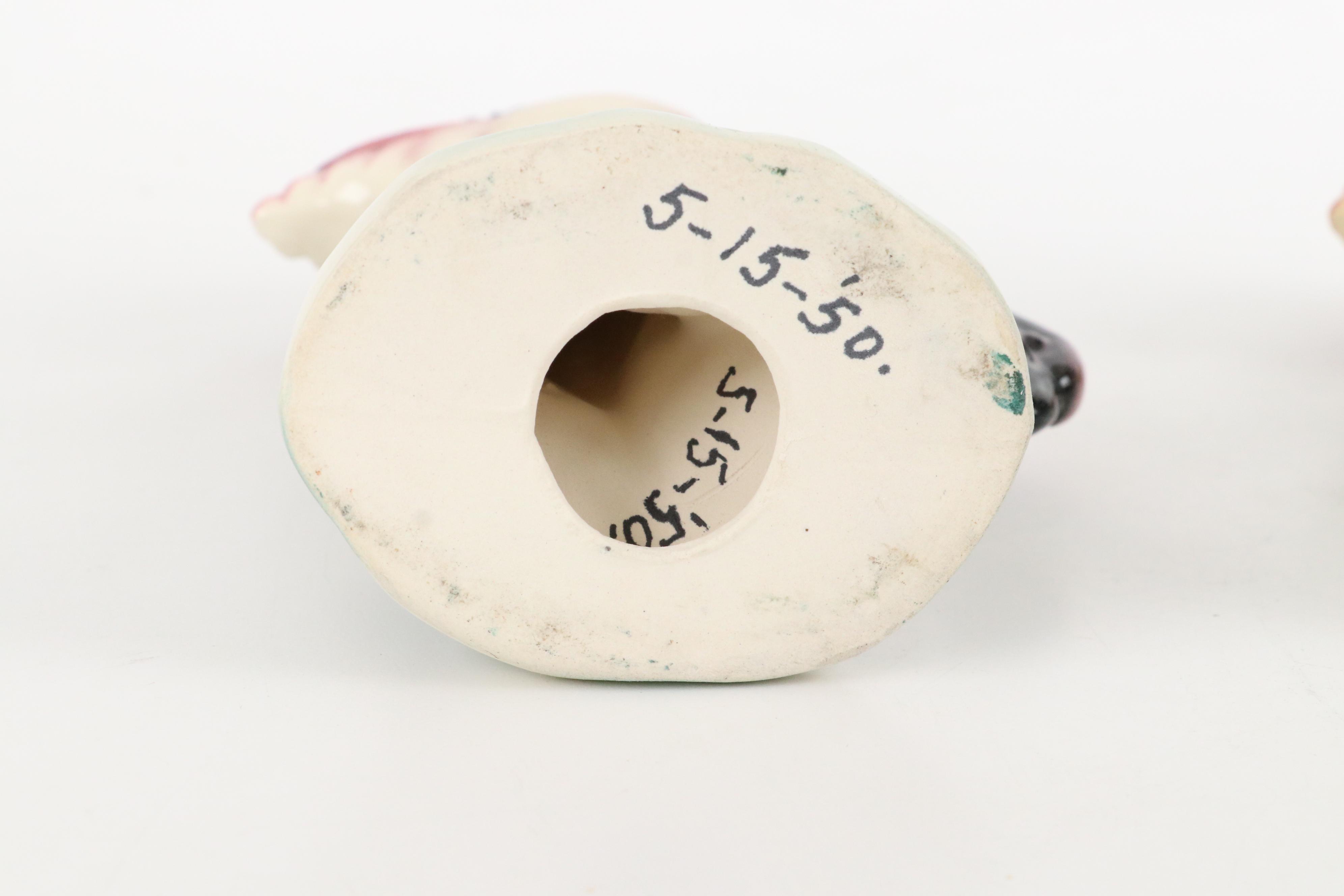 Brad Keeler Flamingo Figurine with California "Garden Time" Bowl and Figurines