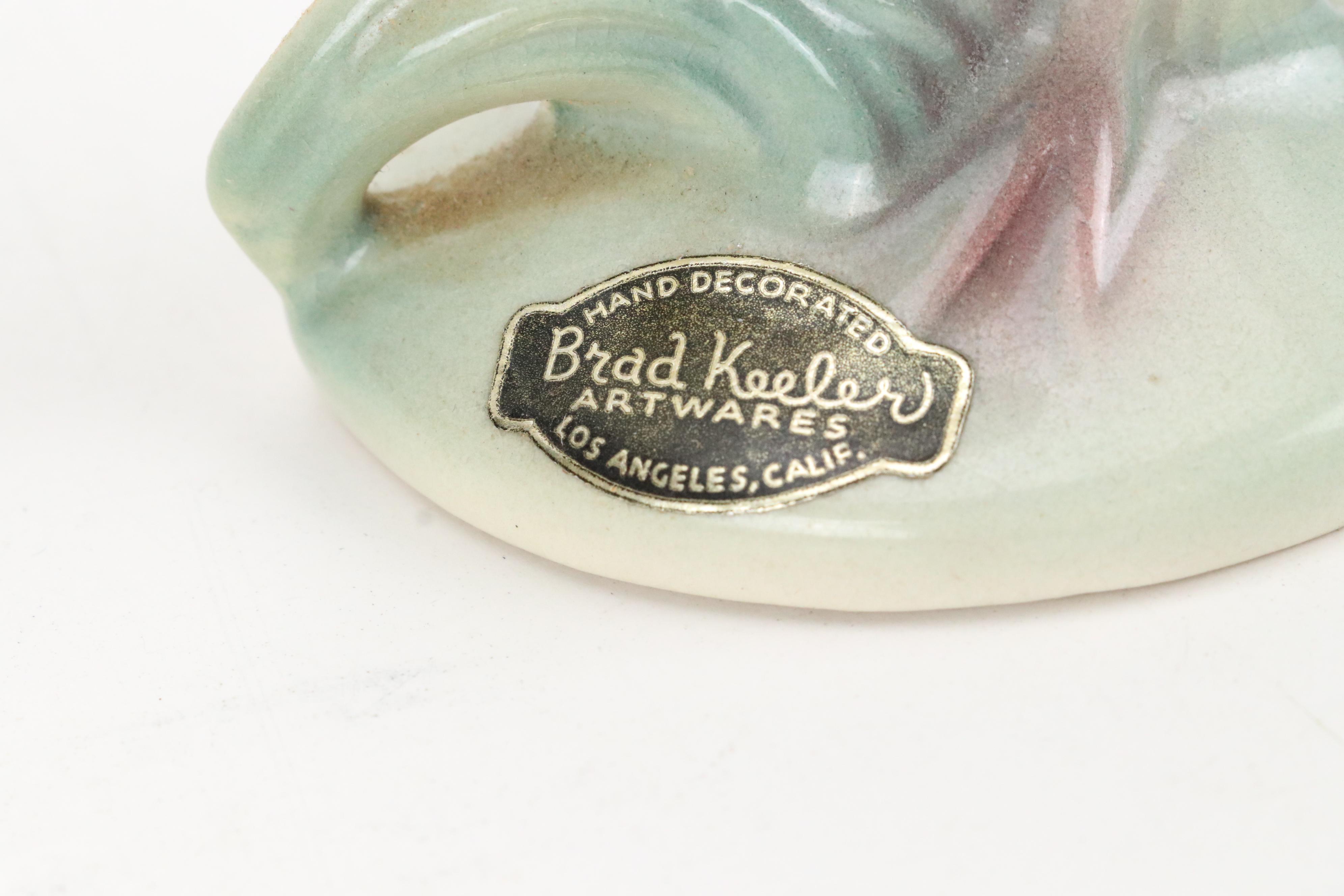 Brad Keeler Flamingo Figurine with California "Garden Time" Bowl and Figurines