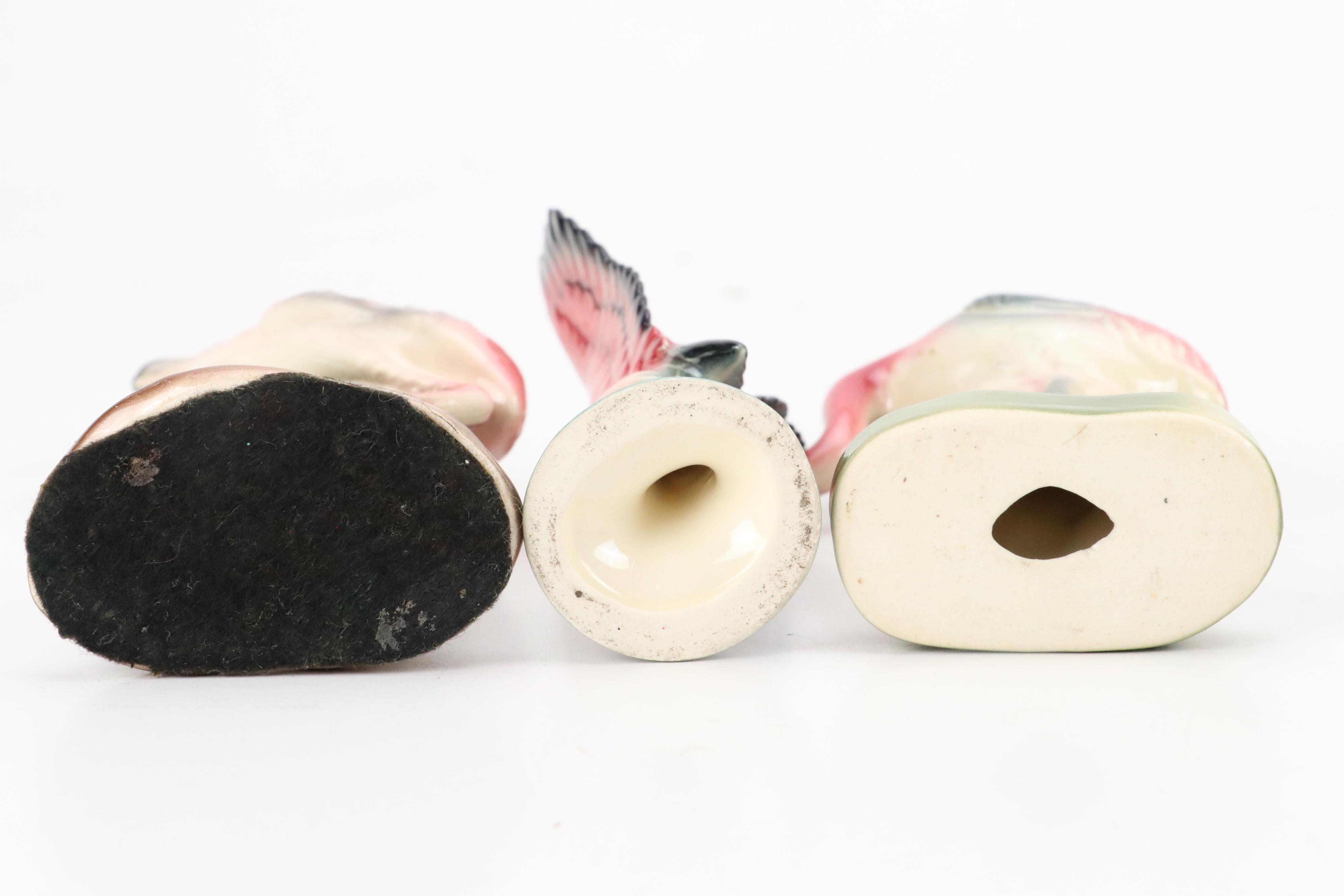 Brad Keeler Flamingo Figurine with California "Garden Time" Bowl and Figurines