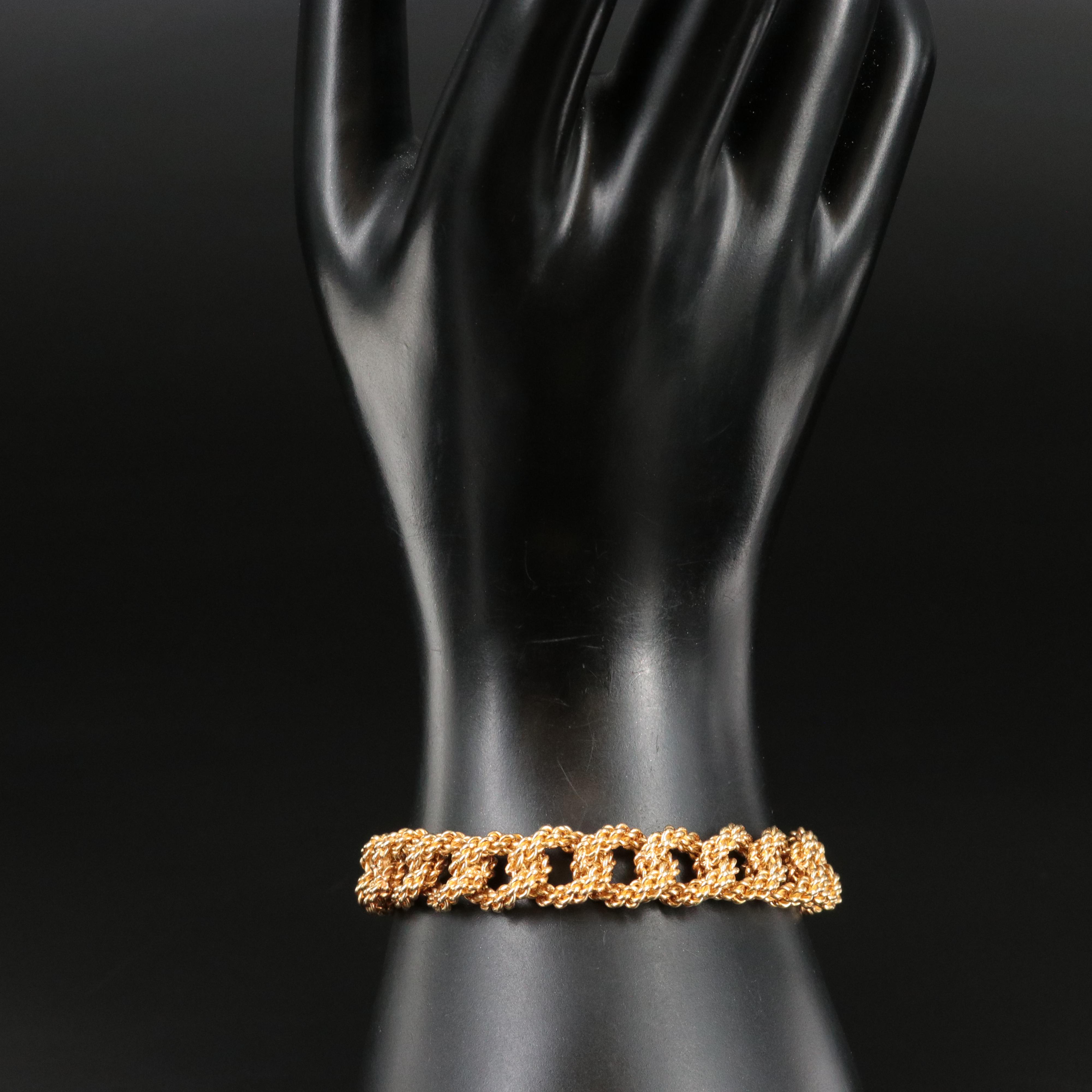 Tiffany & Co. 18K Twisted Rope Curb Link Bracelet