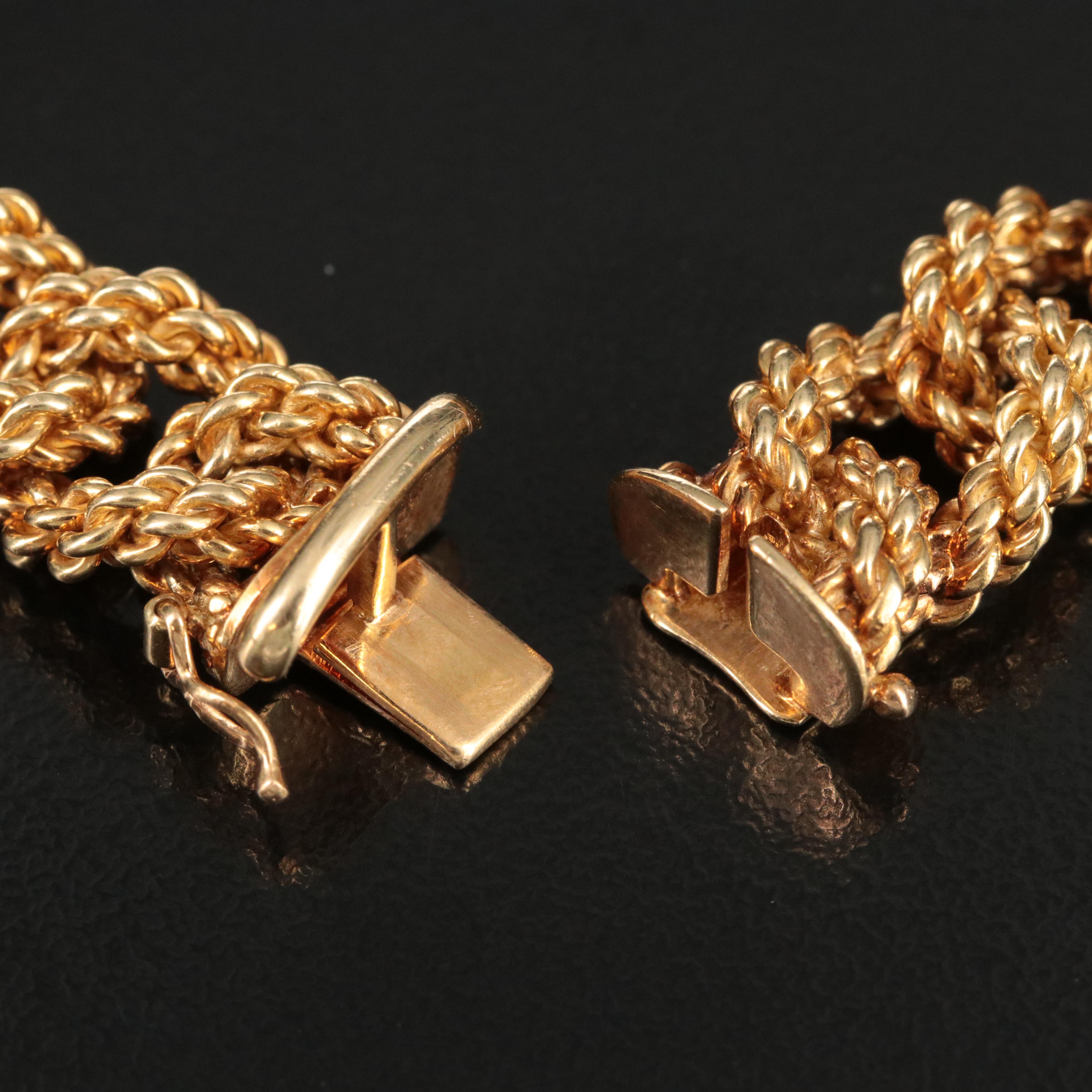 Tiffany & Co. 18K Twisted Rope Curb Link Bracelet