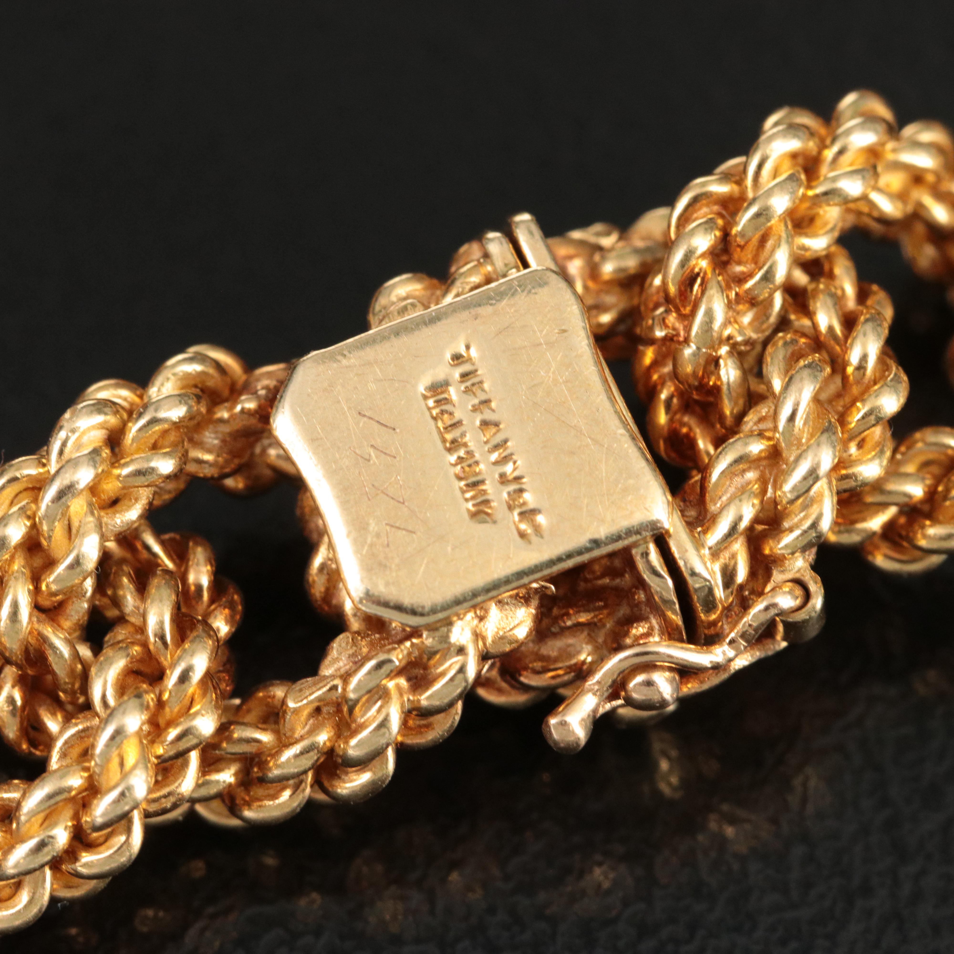Tiffany & Co. 18K Twisted Rope Curb Link Bracelet