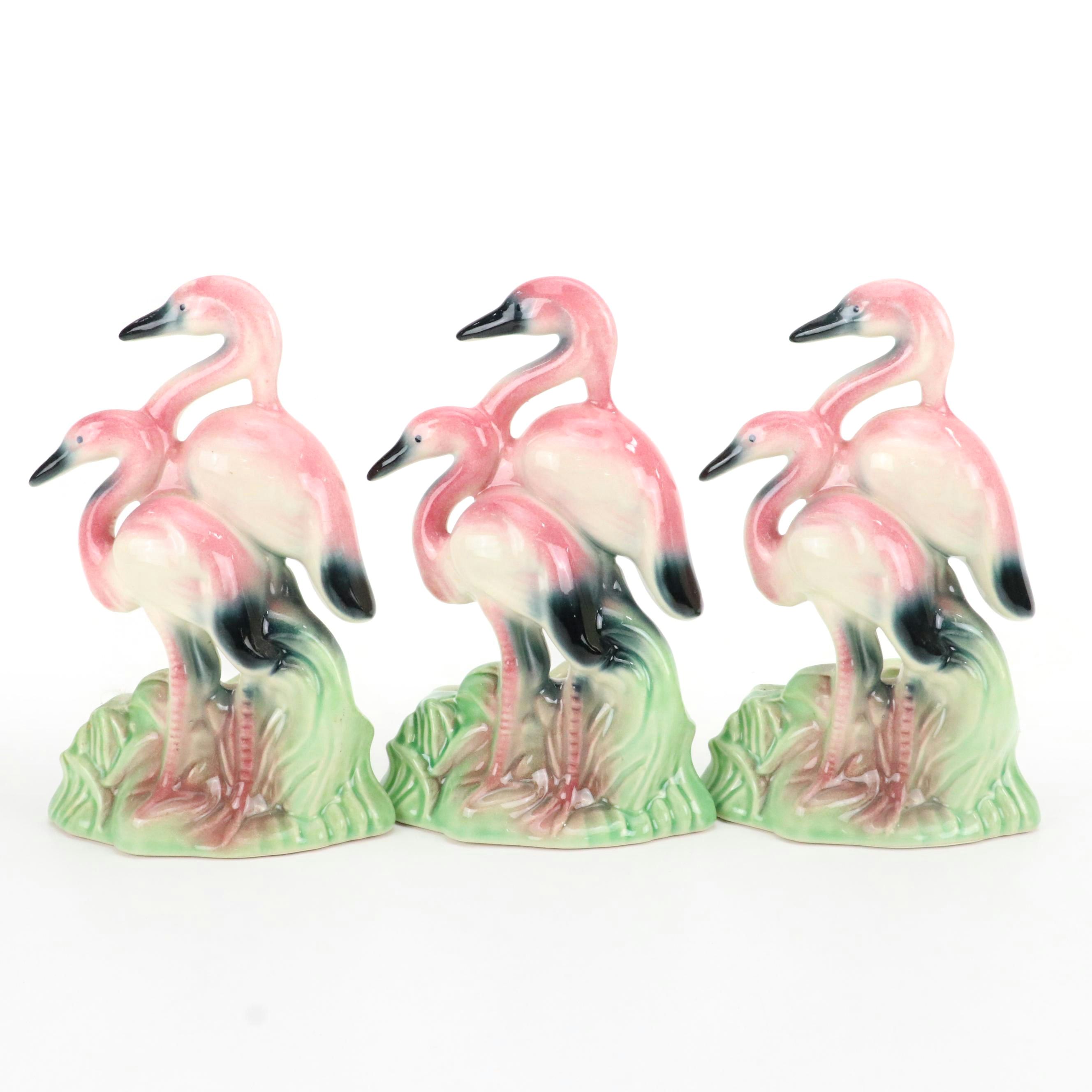 Pink Flamingo Ceramic Planters