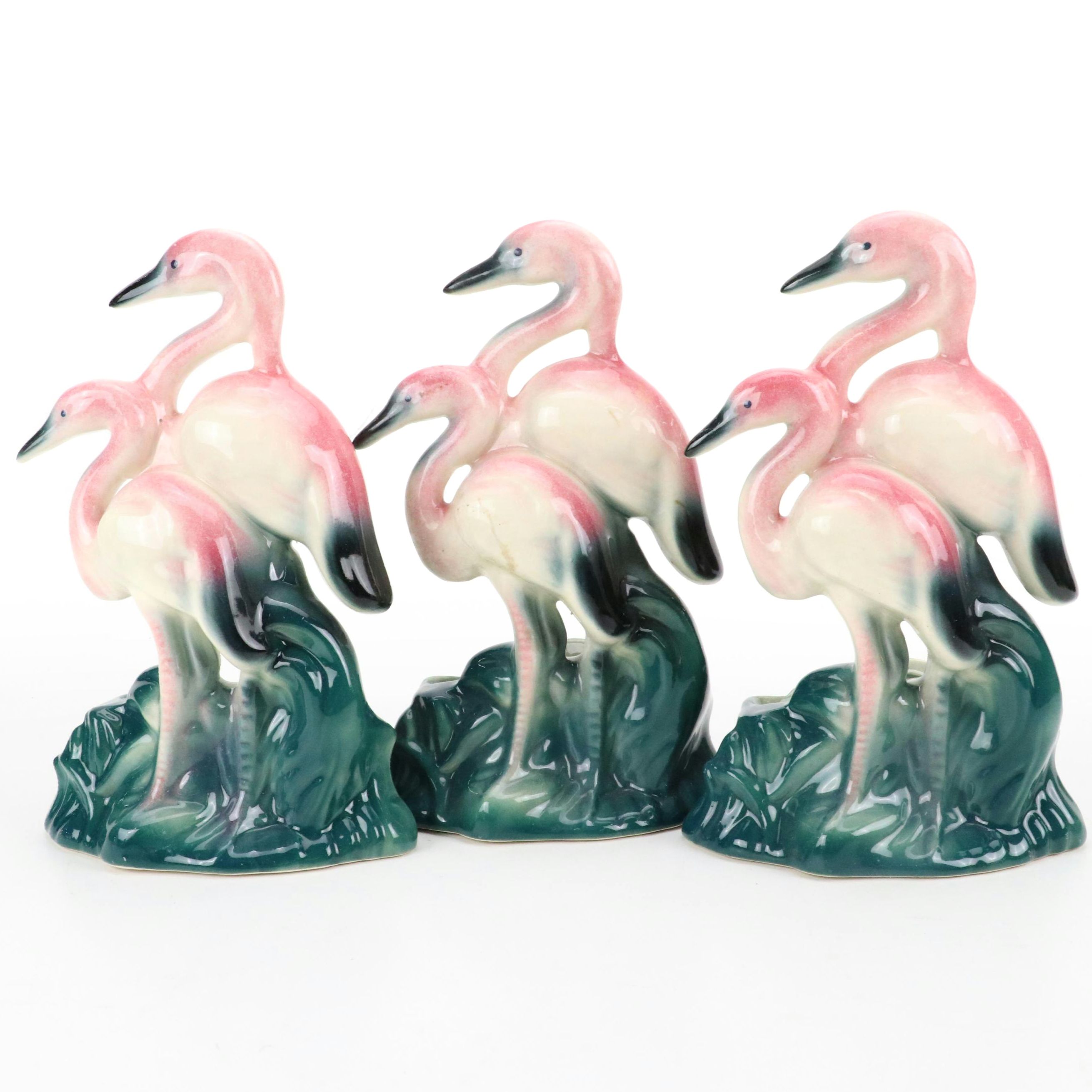 Pink Flamingo Ceramic Planters