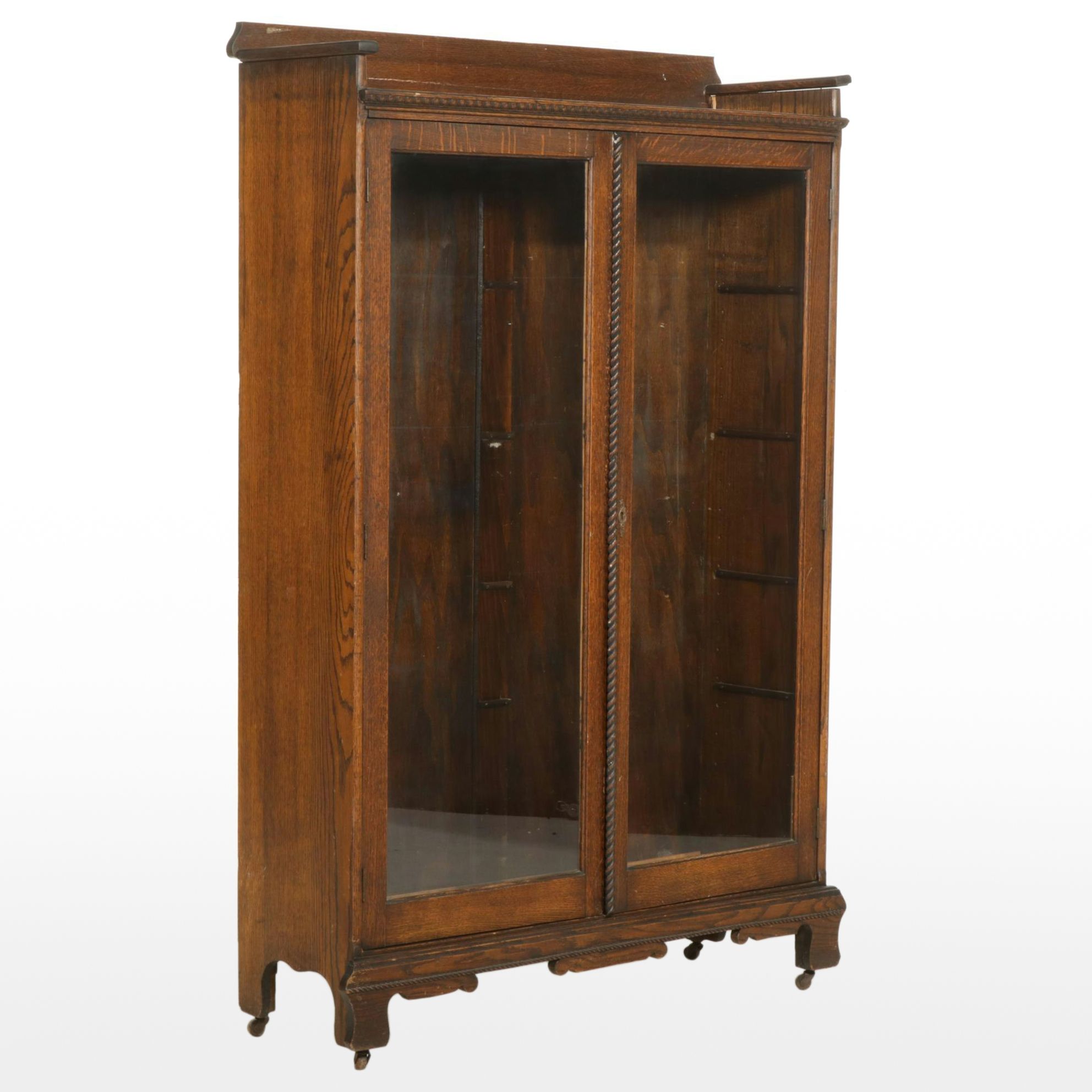 Oak Display Cabinet, Early 20th Century