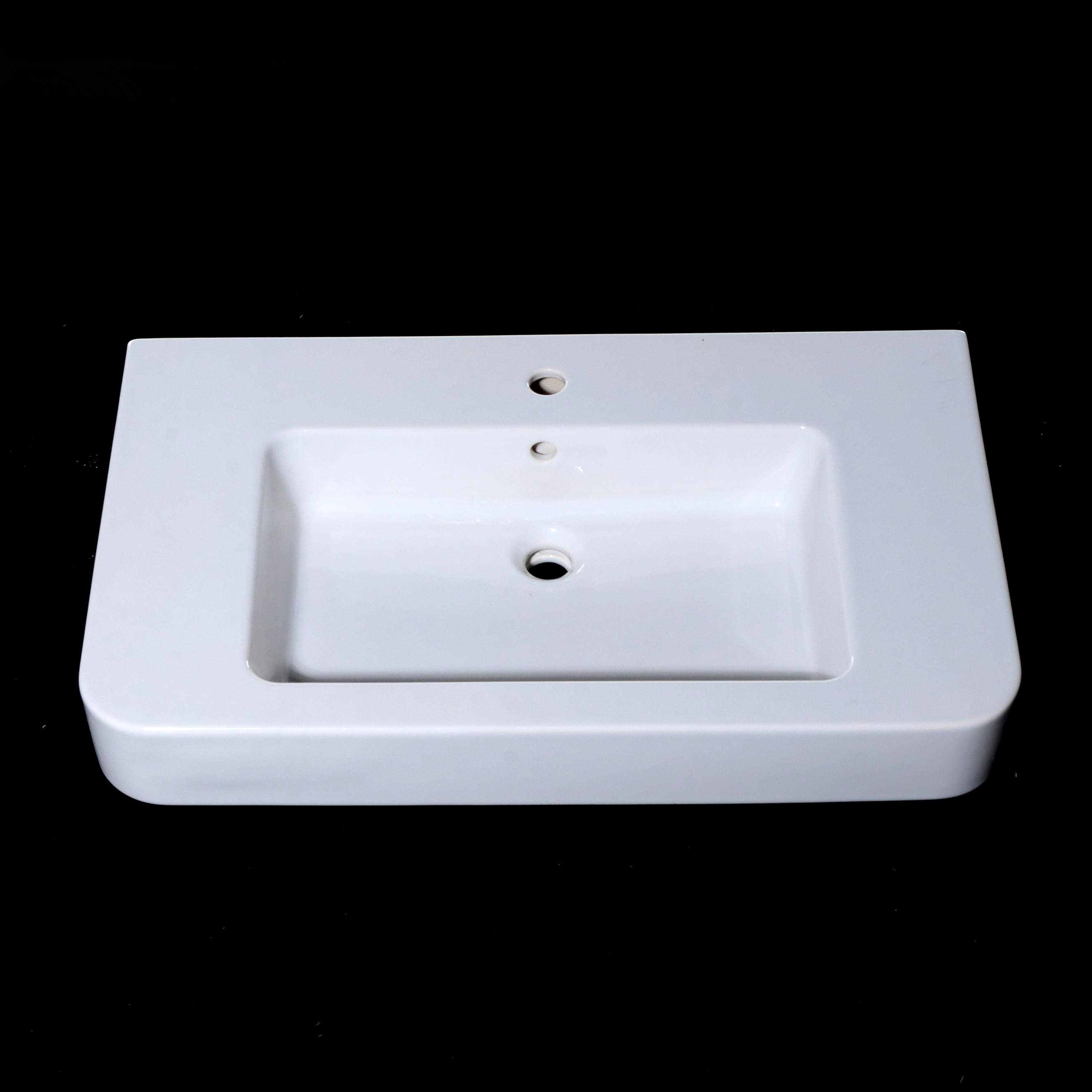 Porcelain Wall-Mount Sink, Contemporary