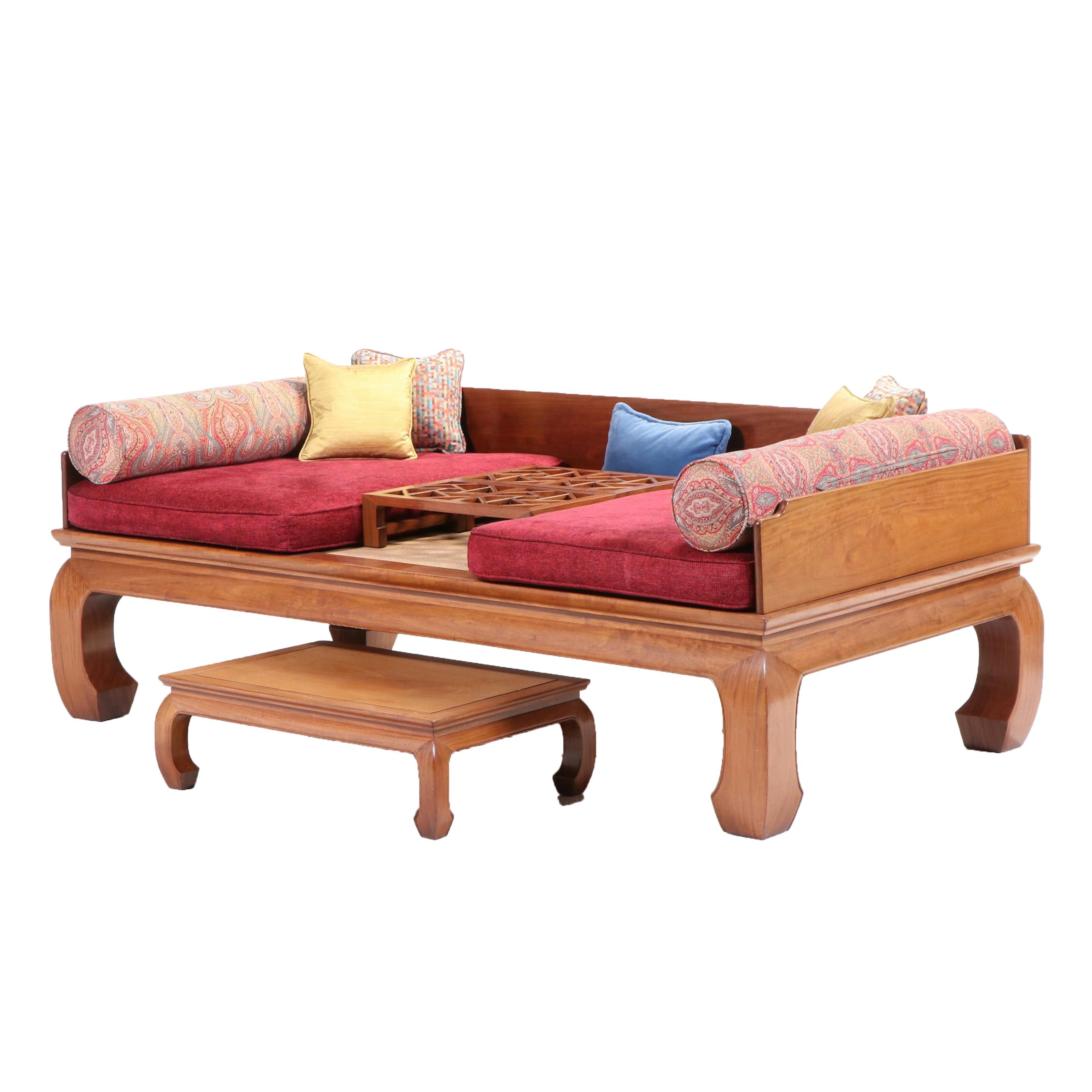 Chinese Ming Style Wood Daybed Set