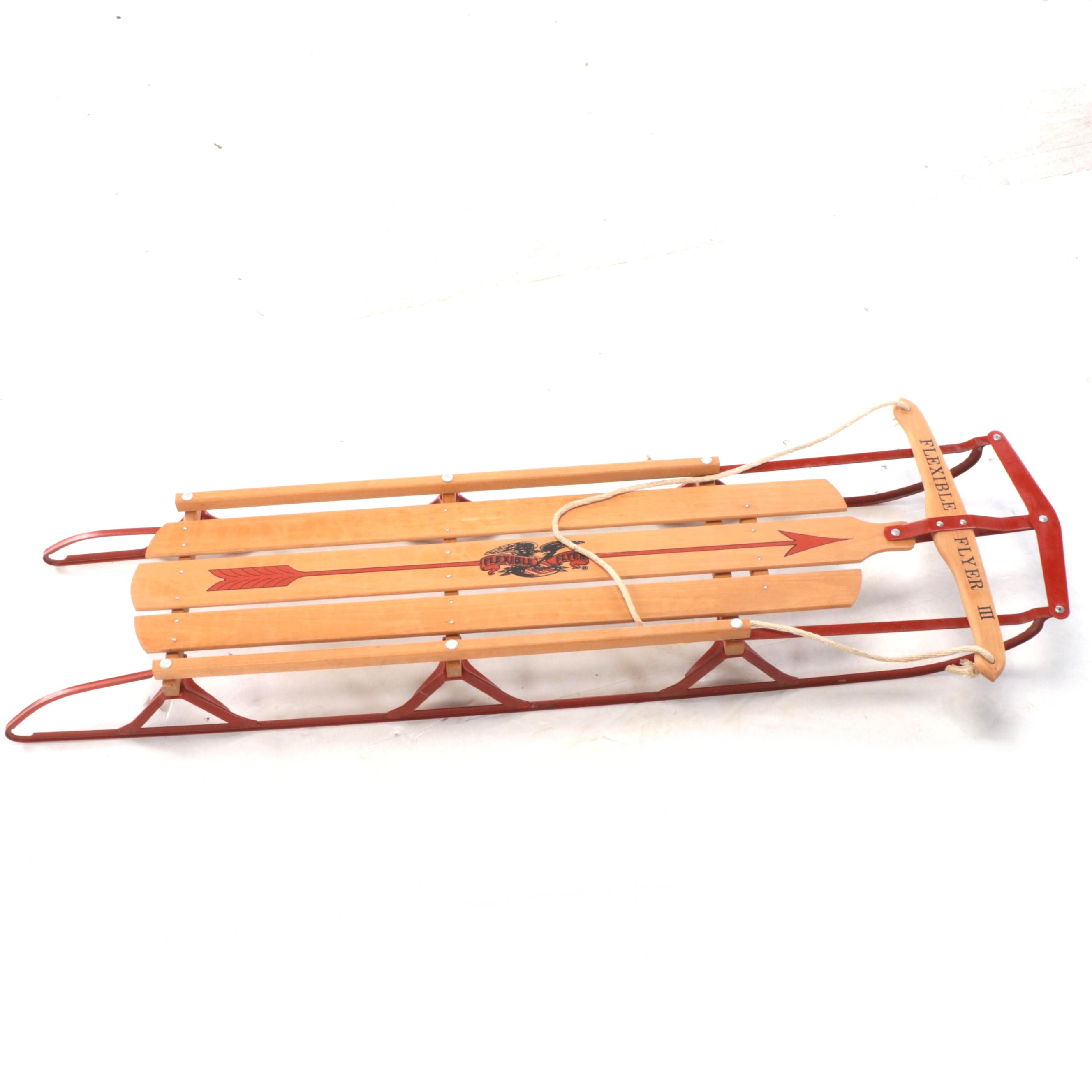 Flexible Flyer III Wood and Cast Iron Runner Sled