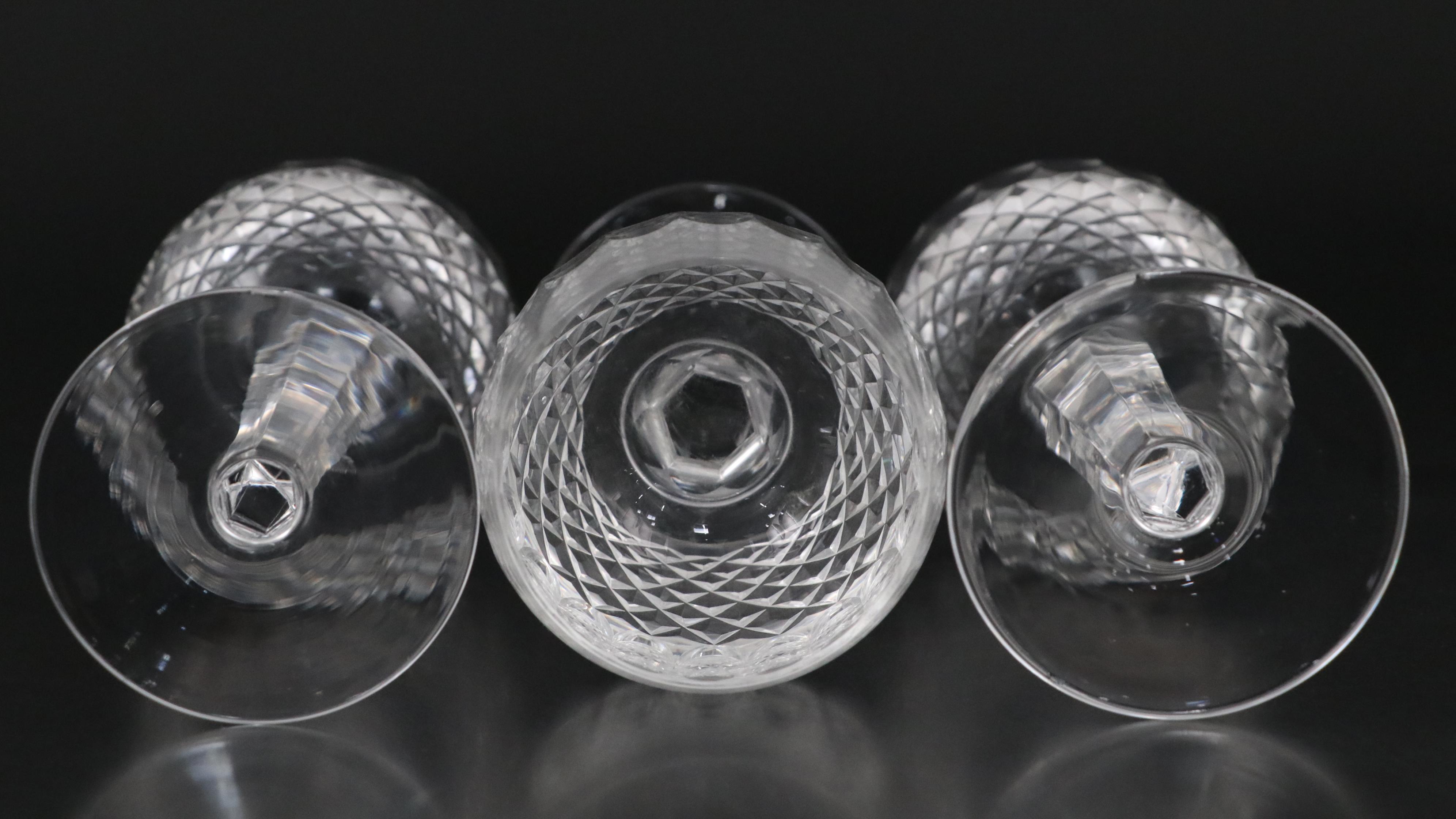 Waterford "Colleen" Long Stem Crystal Wine Glasses