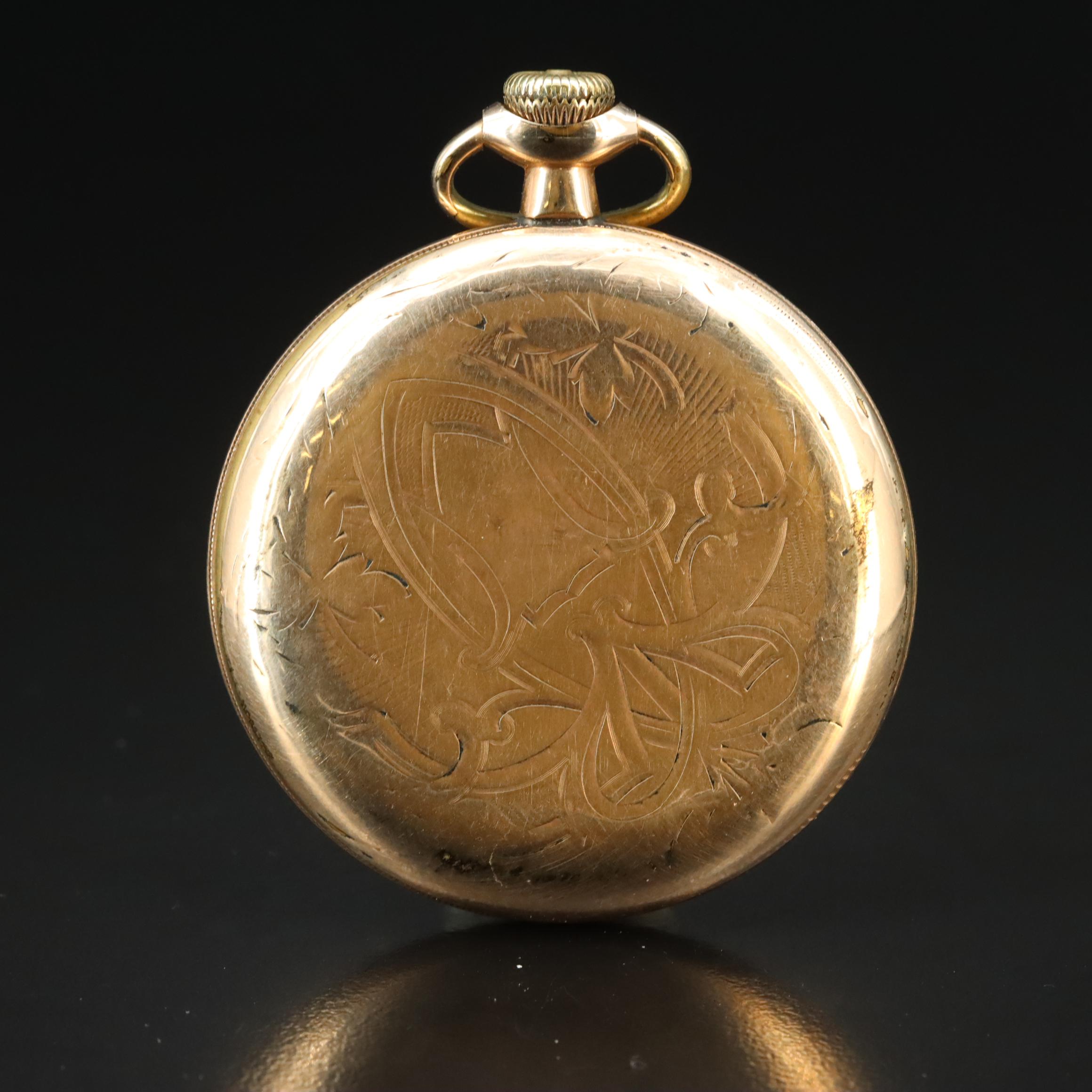 1916 Hampden Gold-Filled Pocket Watch