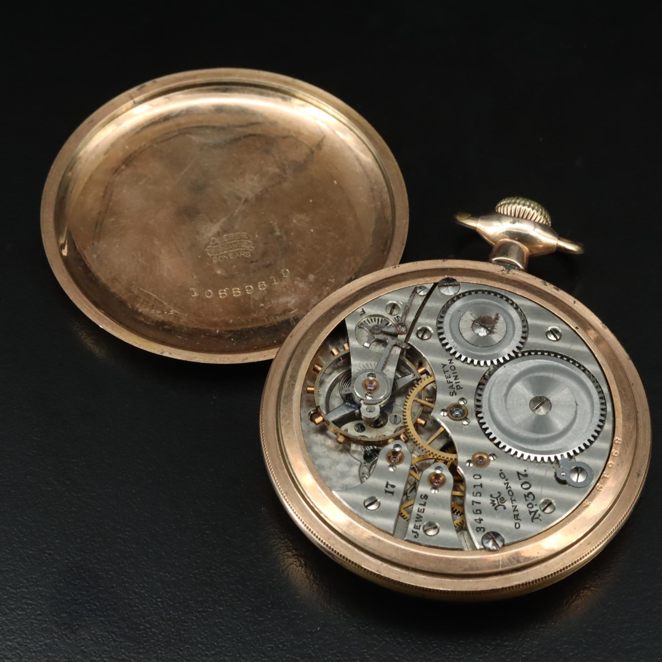 1916 Hampden Gold-Filled Pocket Watch