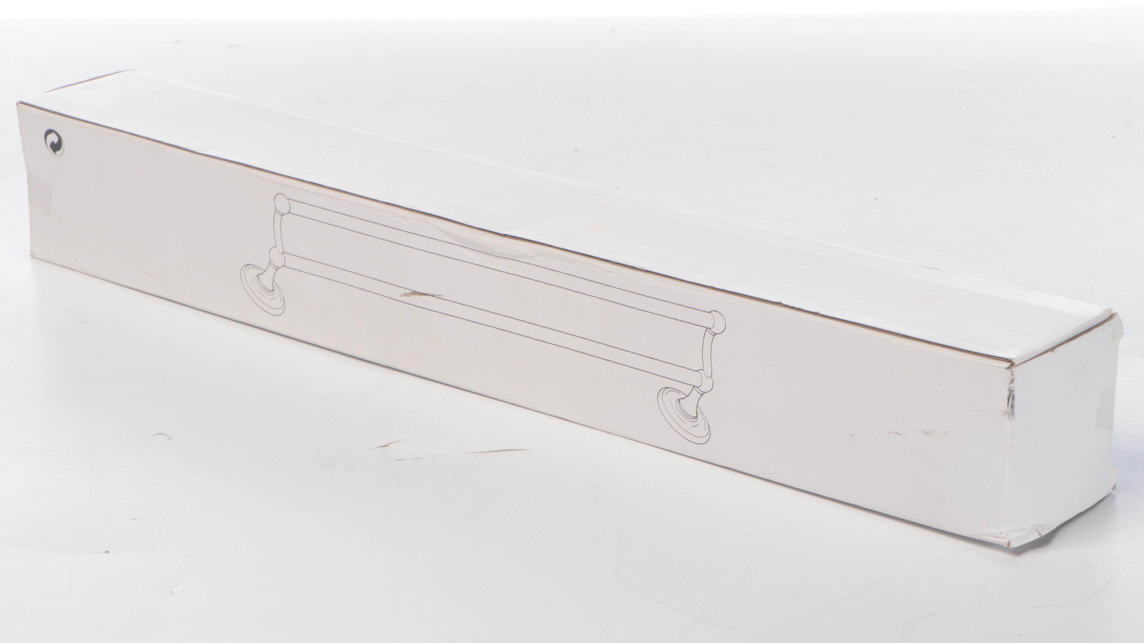 IKEA "Rigga" Garment Rack with Dual Towel Bar and Closet Max Valet Rod