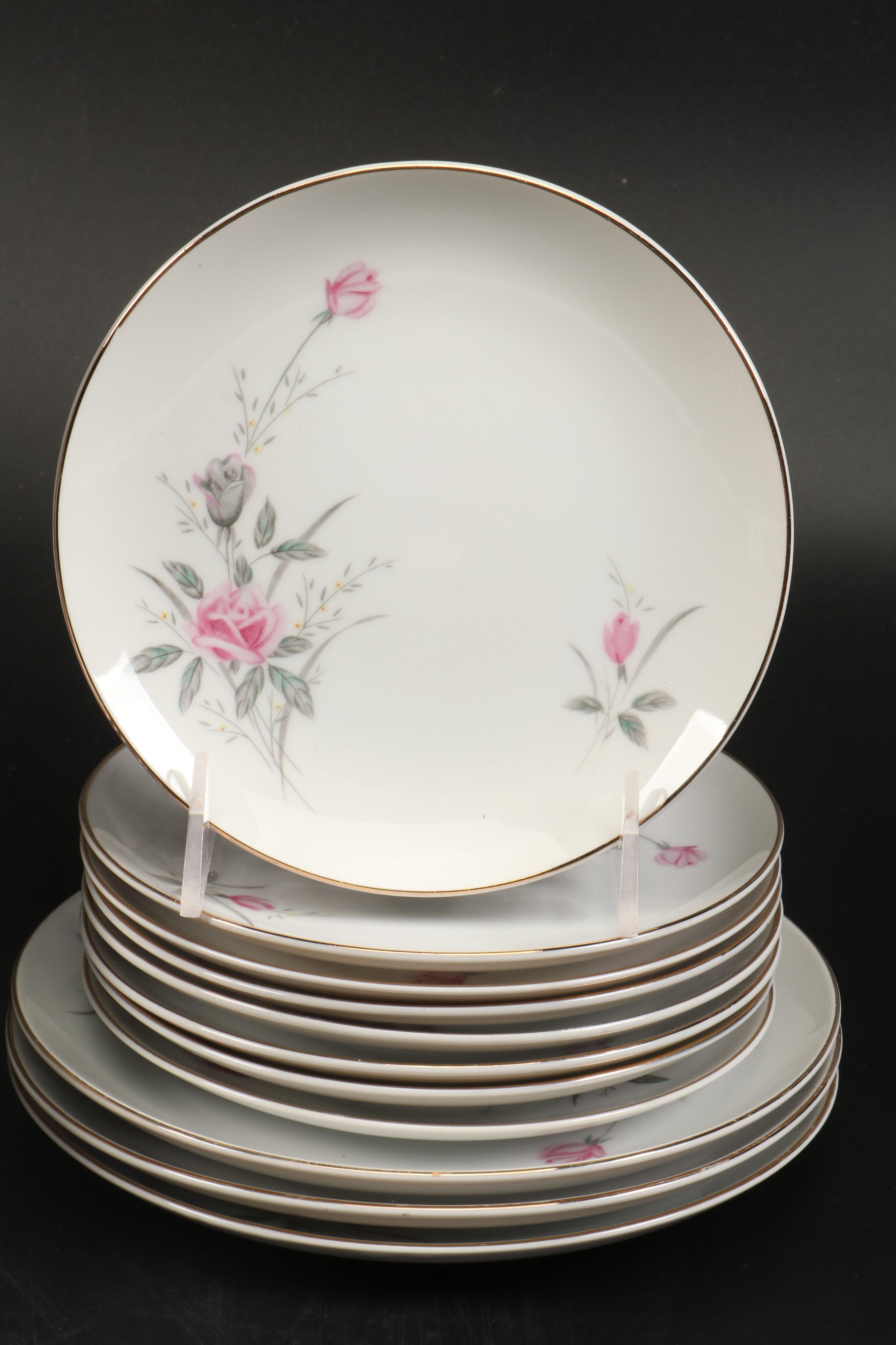 Fine China of Japan "Golden Rose" Porcelain Dinnerware and Serveware