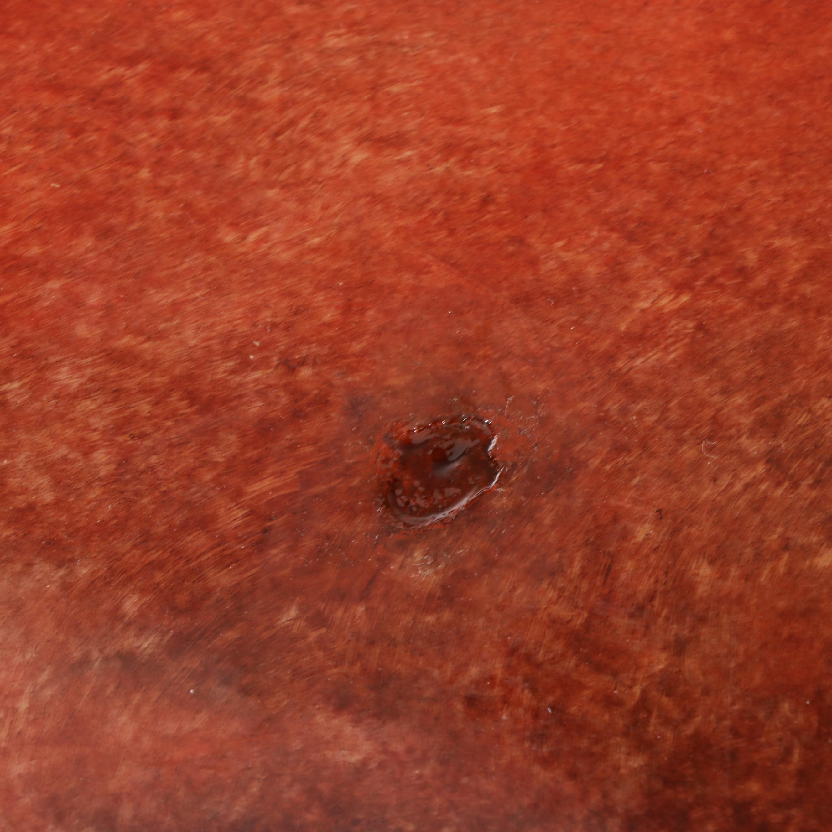 Modernist Lacquered Goat Skin Partner's Desk, Manner of J. Robert Scott