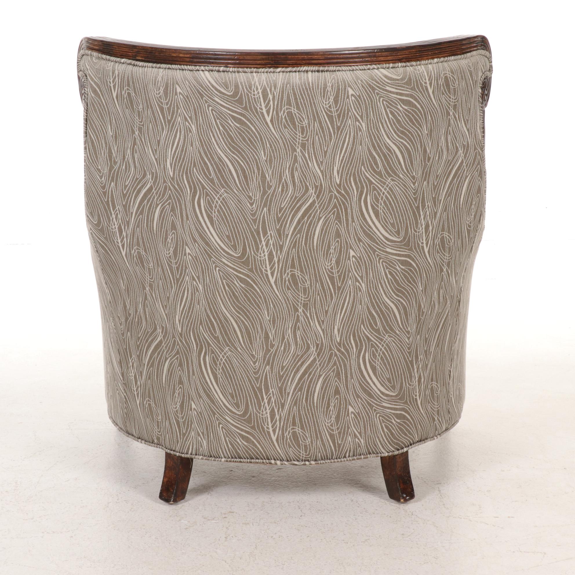 Robert Paul Empire Style Upholstered Armchair