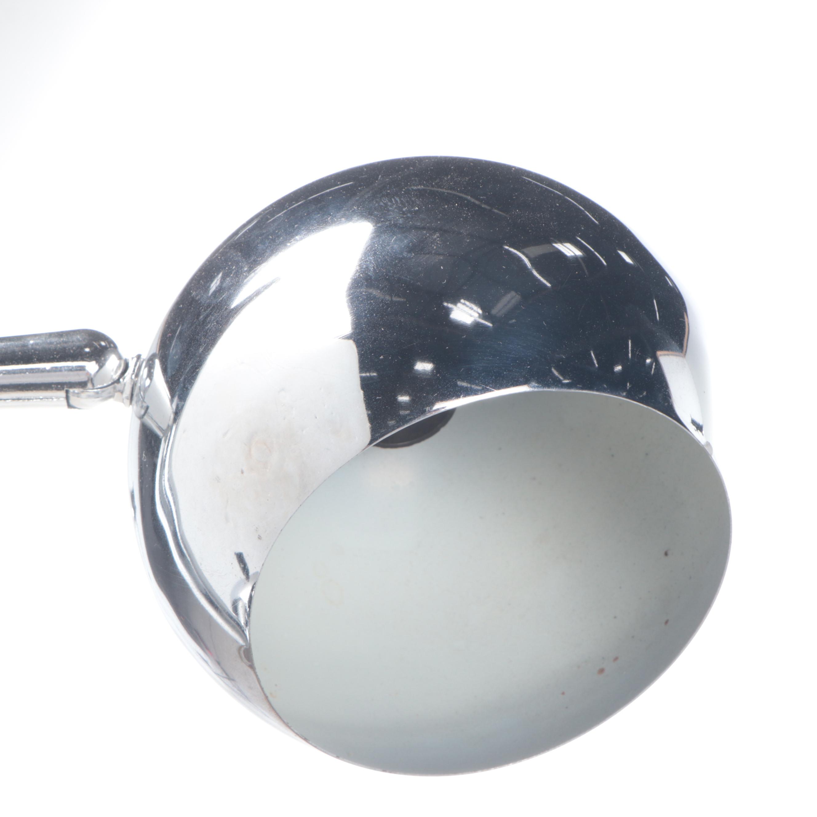 Mid Century Modern Chrome Eyeball Adjustable Three Globe Floor Lamp, Vintage