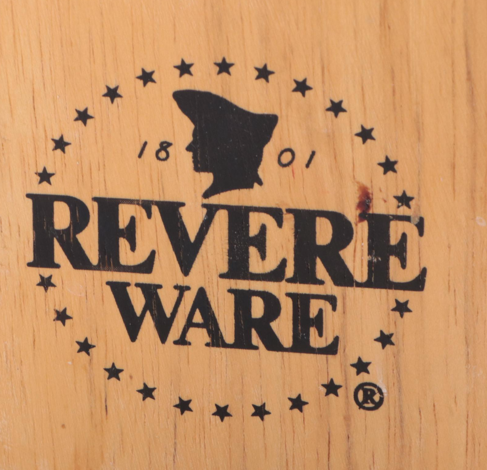 Revere Ware Kitchen Knife Set with Wooden Knife Block, Late 20th Century