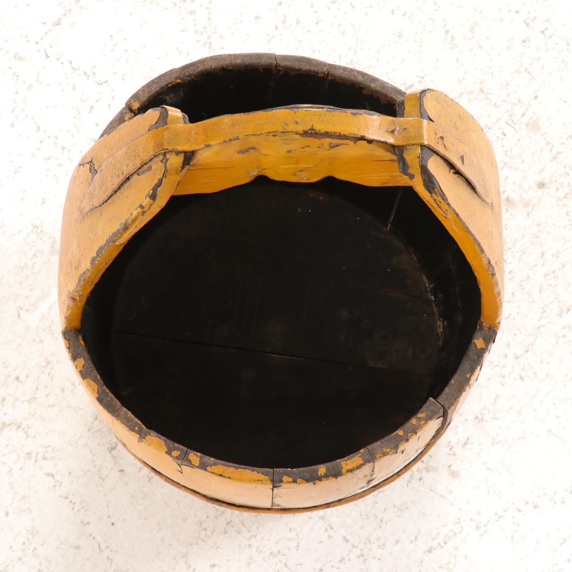 Painted Wood Bucket Replica, 21st Century