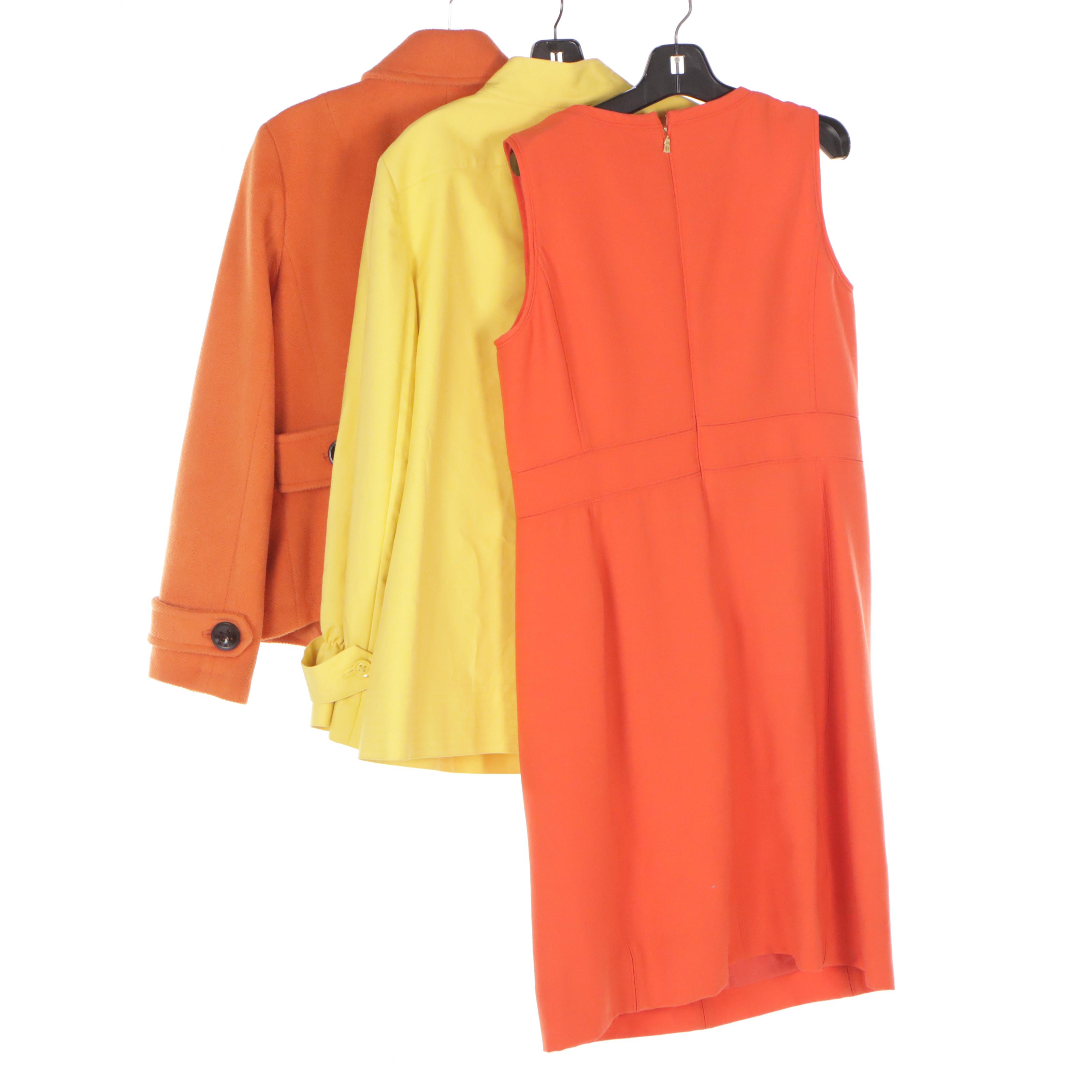 Talbots Cotton and Wool Blend Jackets with Tory Burch Mariel Wool Blend Dress