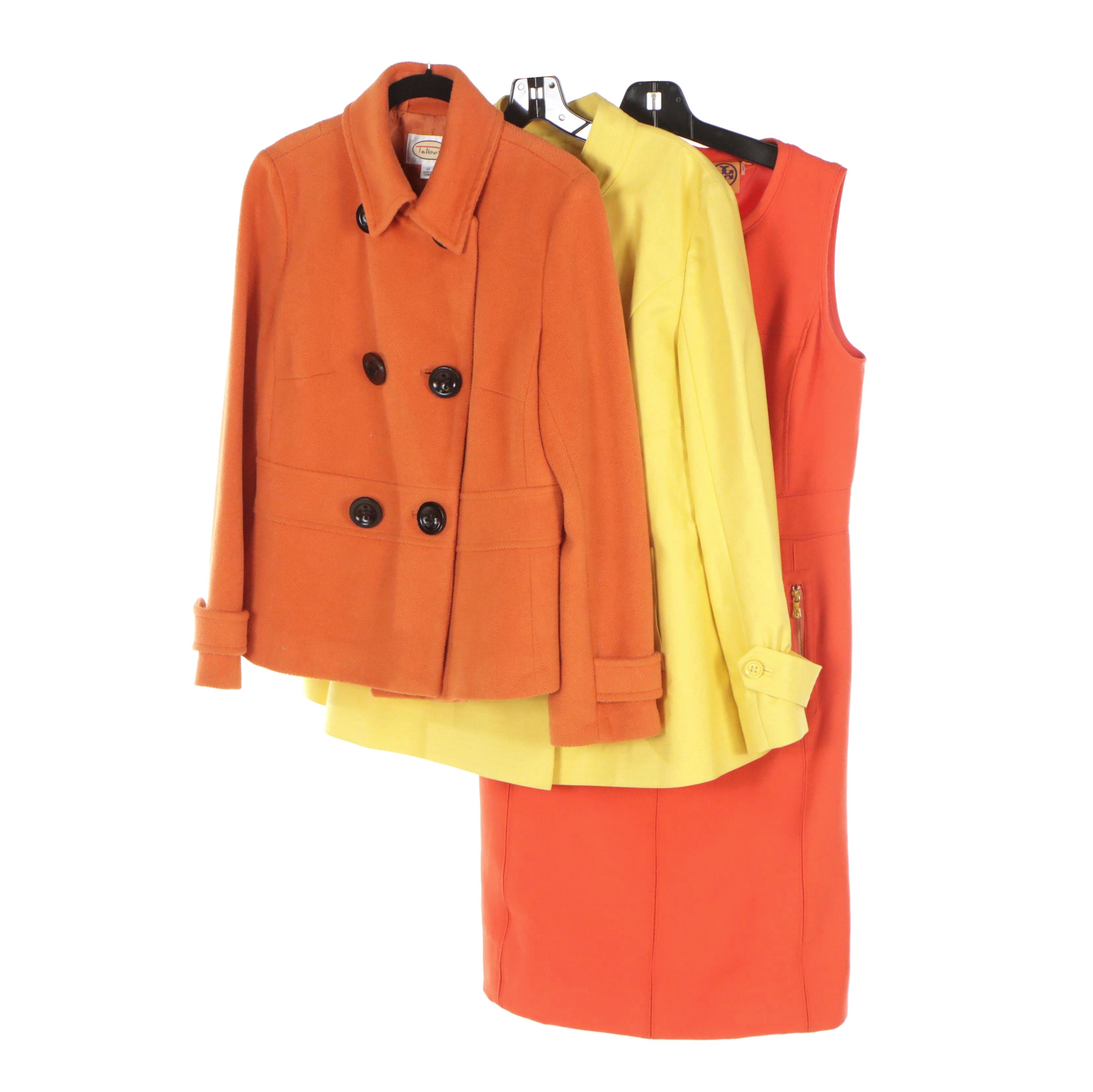 Talbots Cotton and Wool Blend Jackets with Tory Burch Mariel Wool Blend Dress